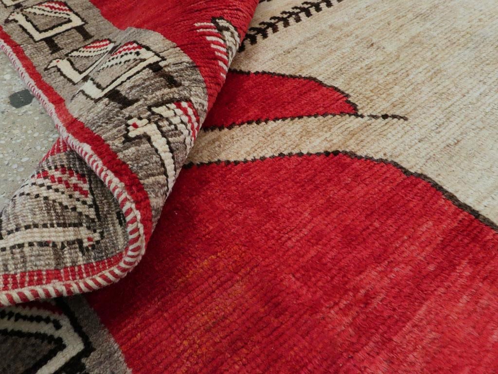 Tribal Mid-20th Century Handmade Persian Pictorial Gabbeh Accent Rug - 7