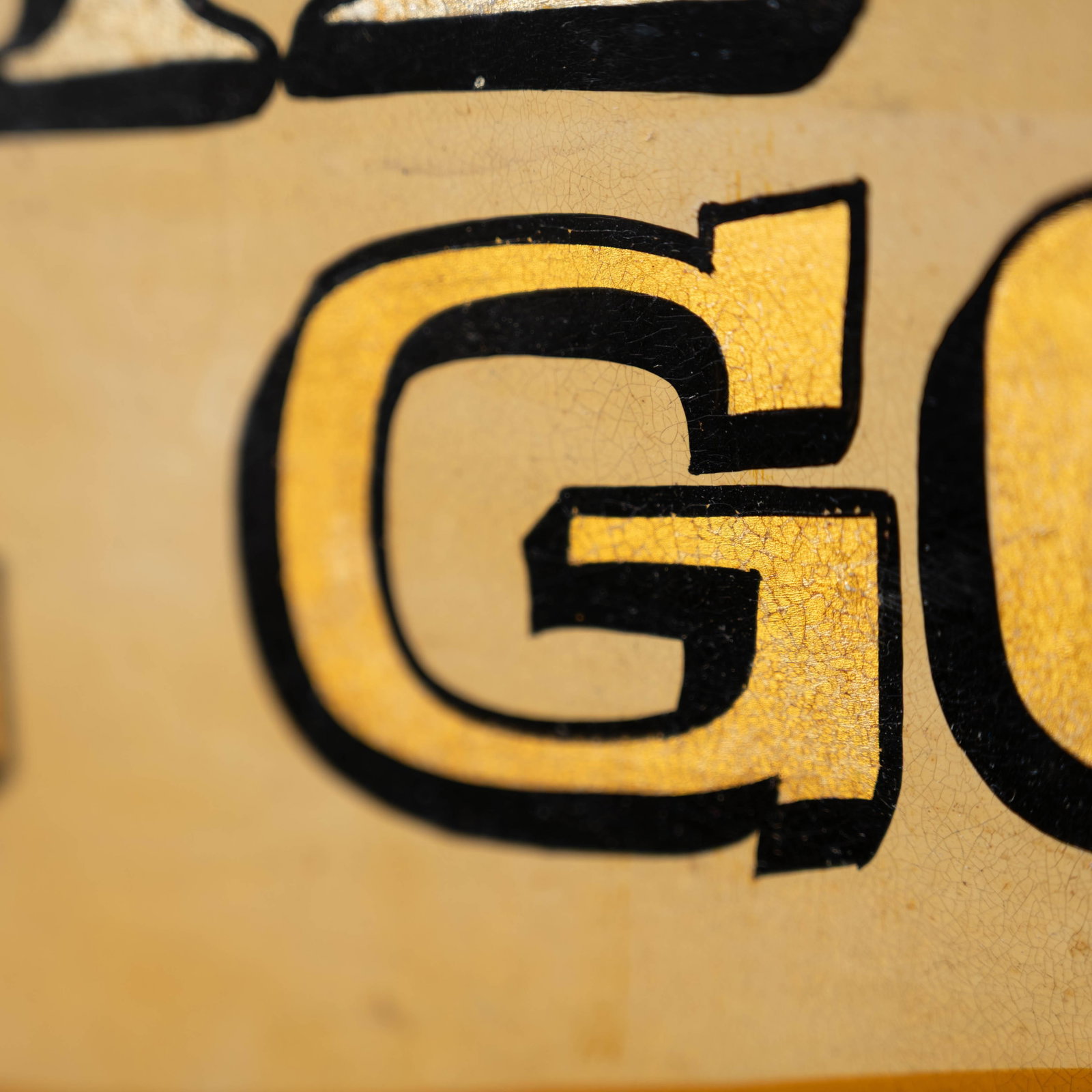 Vintage Silver & Gold Trade Sign - 5