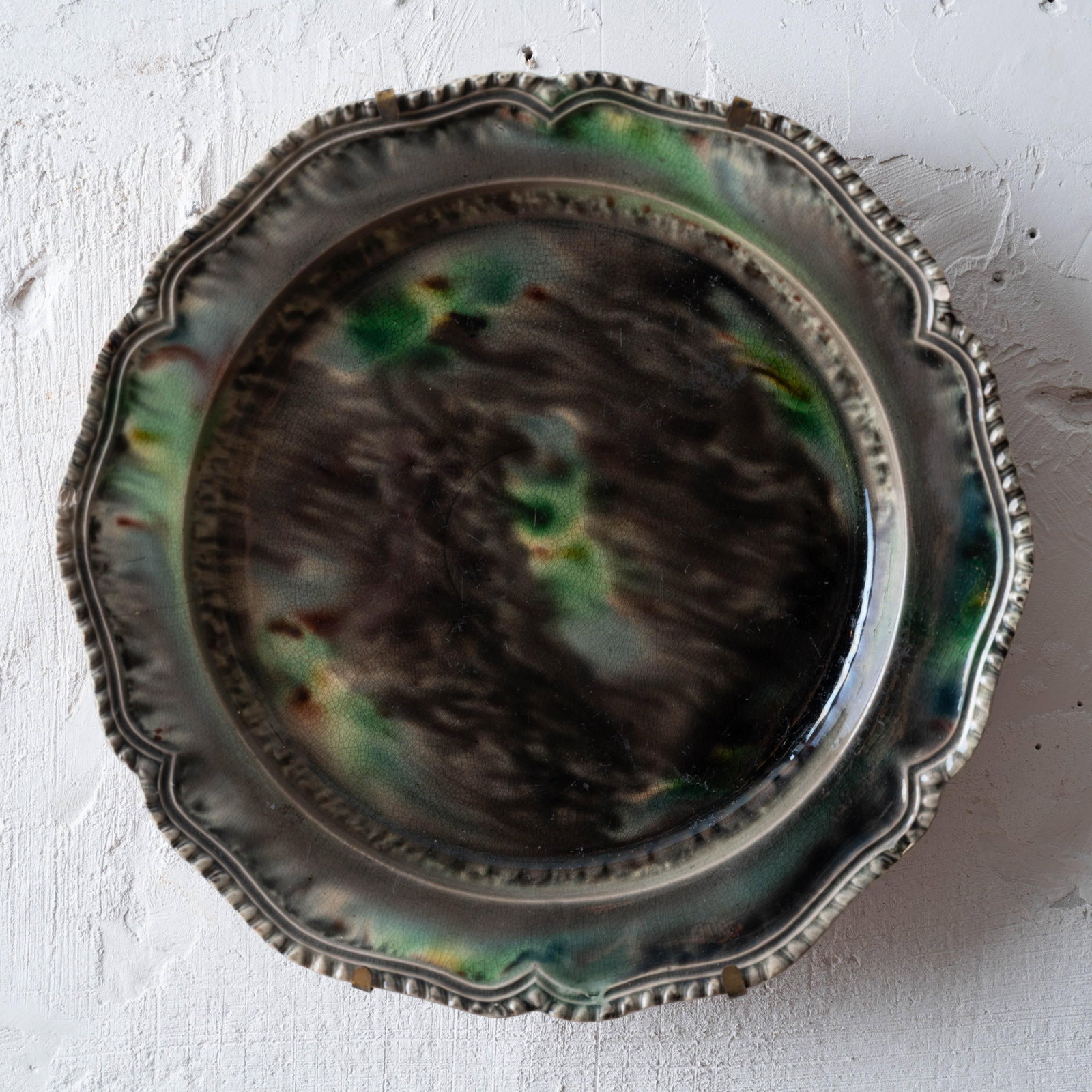 Pair of Whieldon-Type Creamware Plates, c.1760 - 3