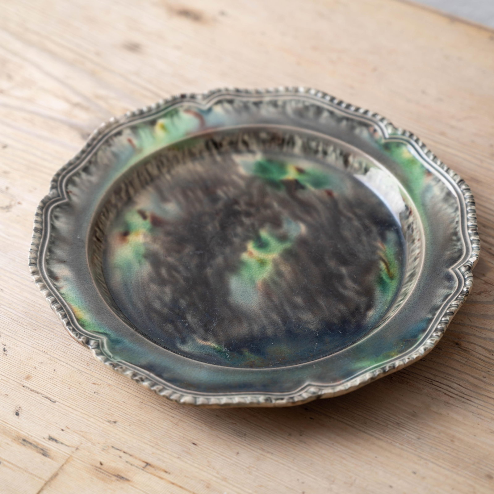 Pair of Whieldon-Type Creamware Plates, c.1760 - 7