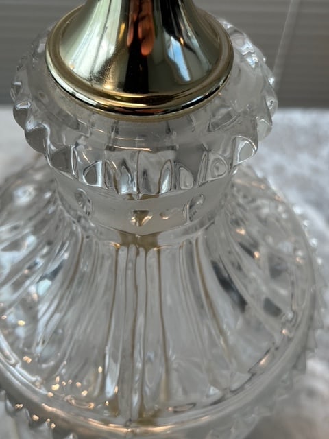 Vintage Zajecar 24% Lead Crystal Table Lamp - Large 31" Urn - Yugoslavia - 4