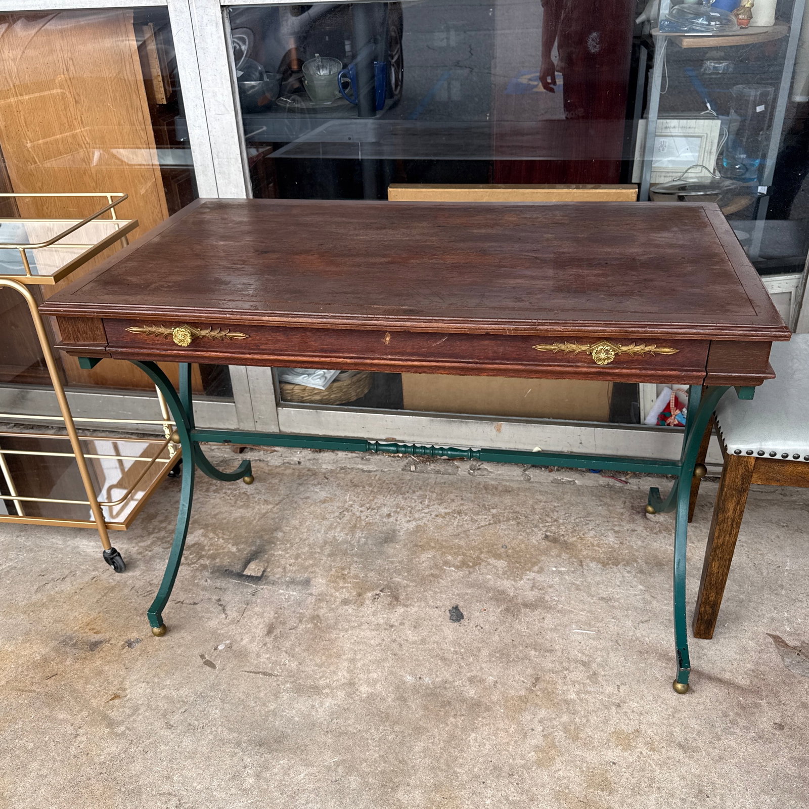 19th Century French Wood and Brass Sculptural Desk - 2