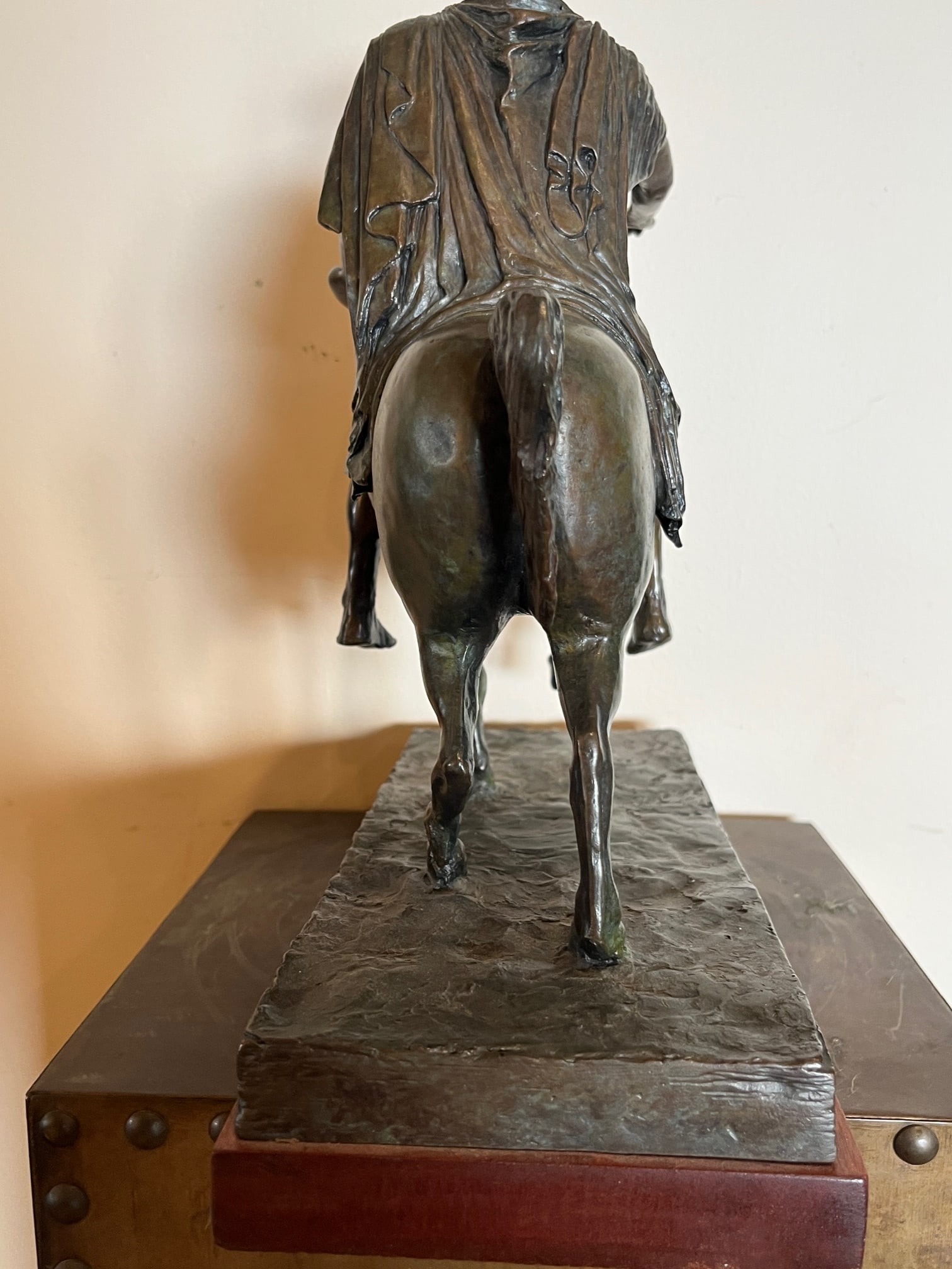 Late 20th Century Bronze-Style Roman Equestrian Statue, Marcus Aurelius Reproduction, Heavy Weighted - 7
