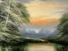 Green Water in the Lake District of England with Lush Trees by British Artist 1976 - 2