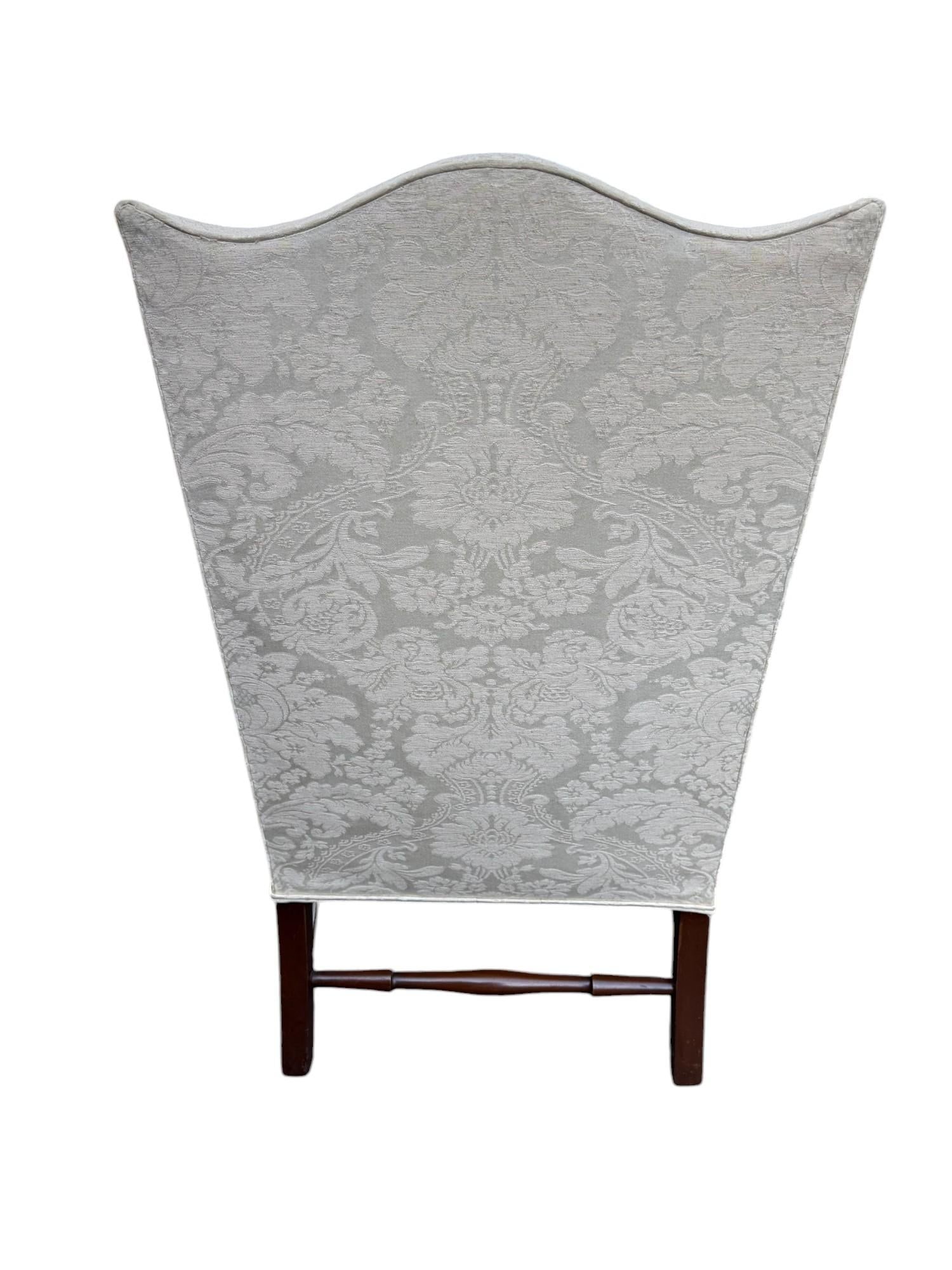Late 20th Century Kittinger Colonial Williamsburg Reproduction White Wingback Chair - 4