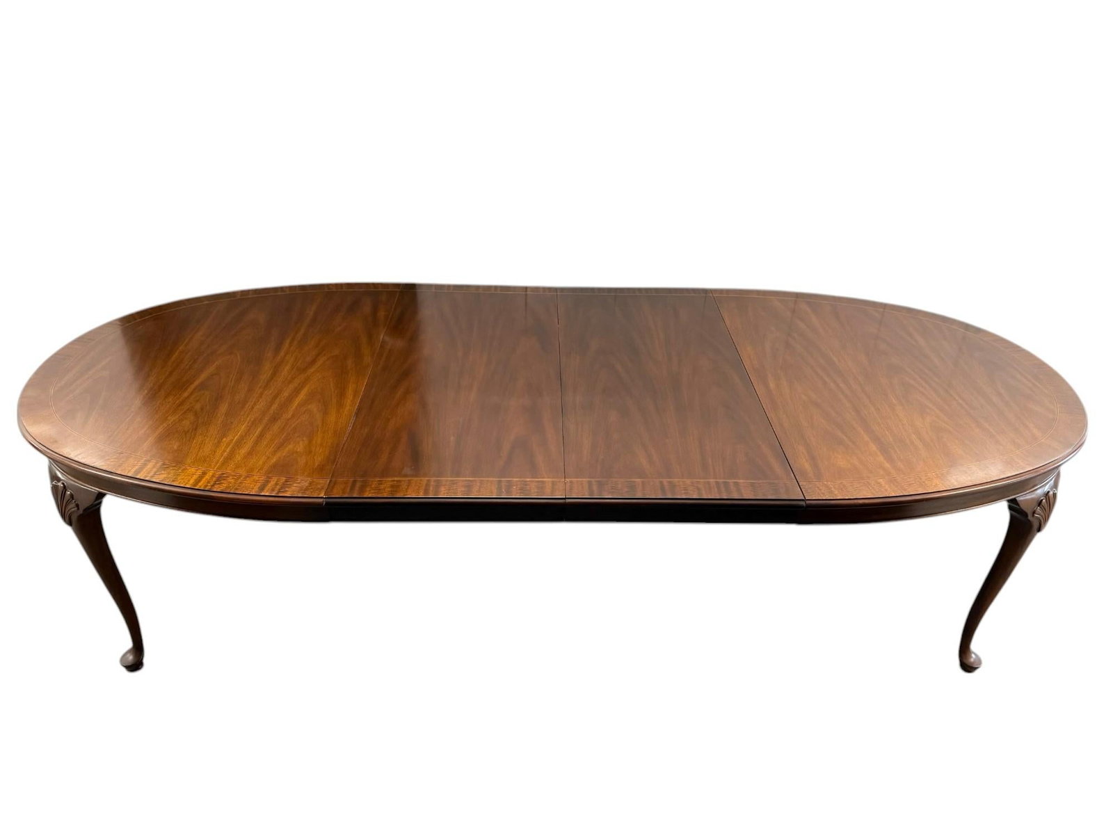Late 20th Century Kindel Councill Banded Oval Dining Table With 2 Leaves - 2
