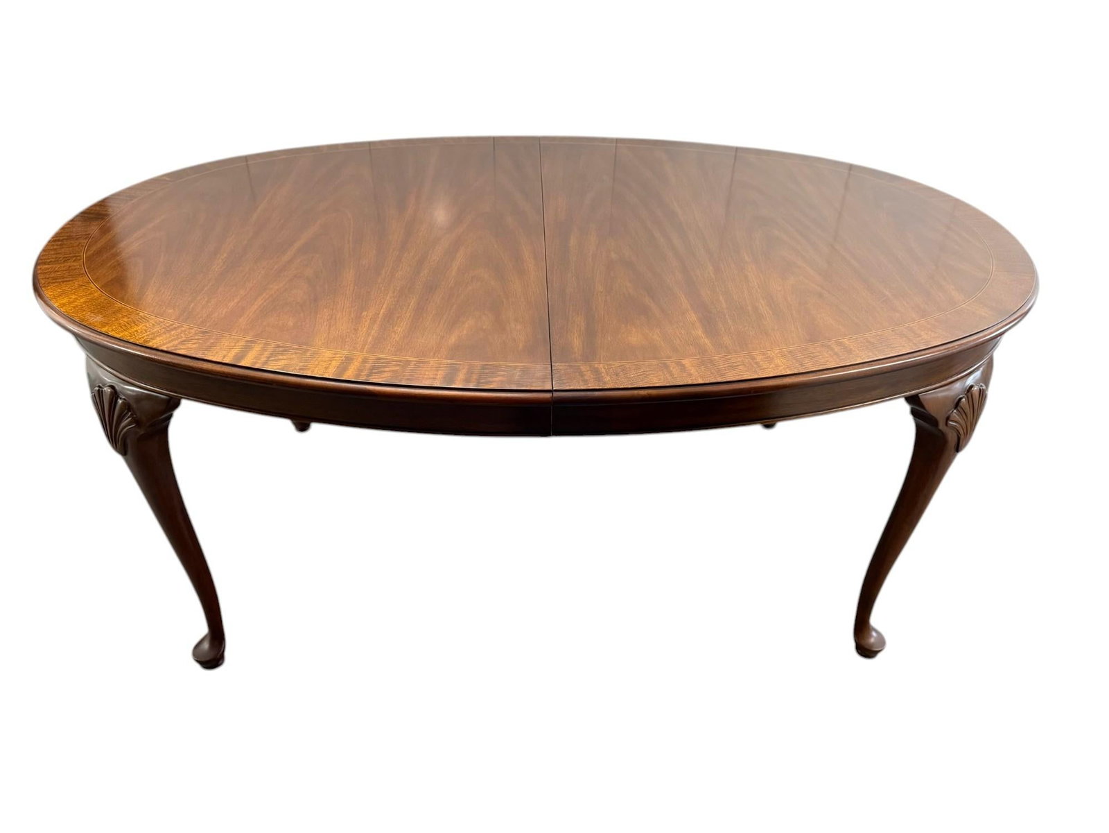 Late 20th Century Kindel Councill Banded Oval Dining Table With 2 Leaves - 4