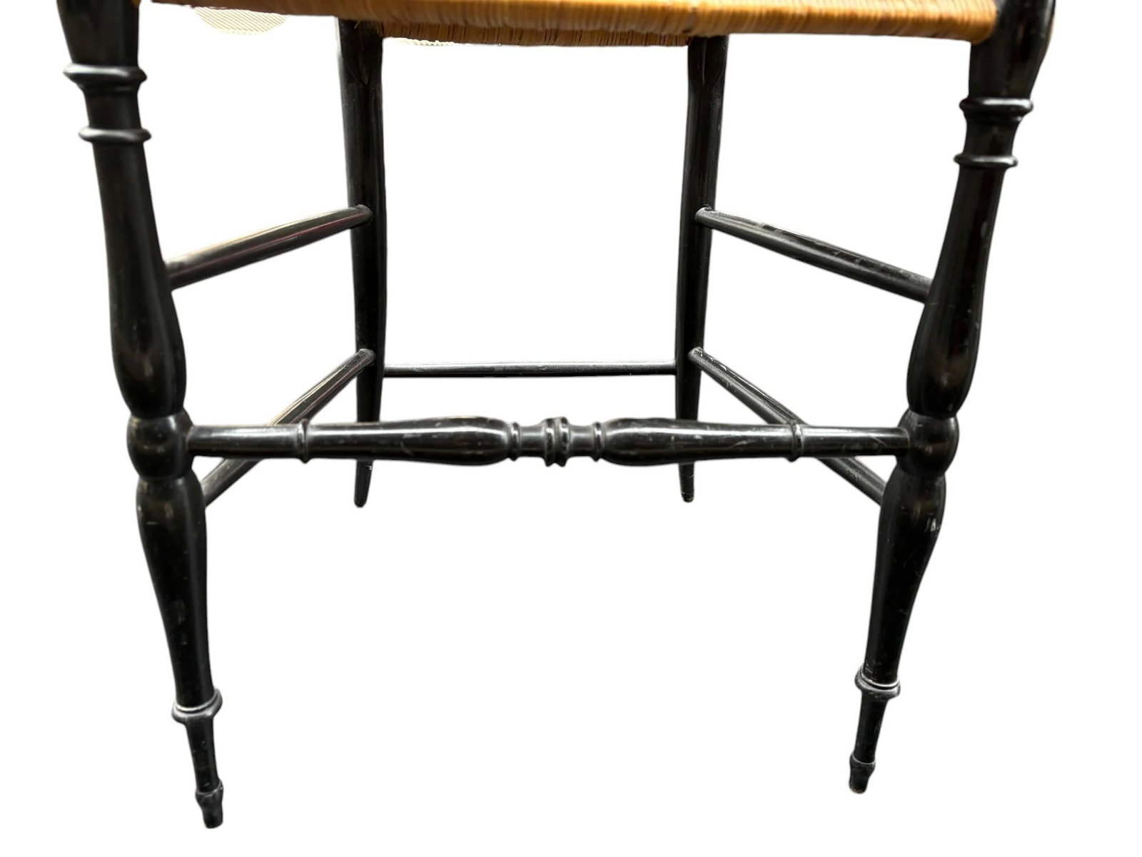 Mid 20th Century Guido Chiappe for Sedie Chiavari Ebonized High-Back Side Chair - 7