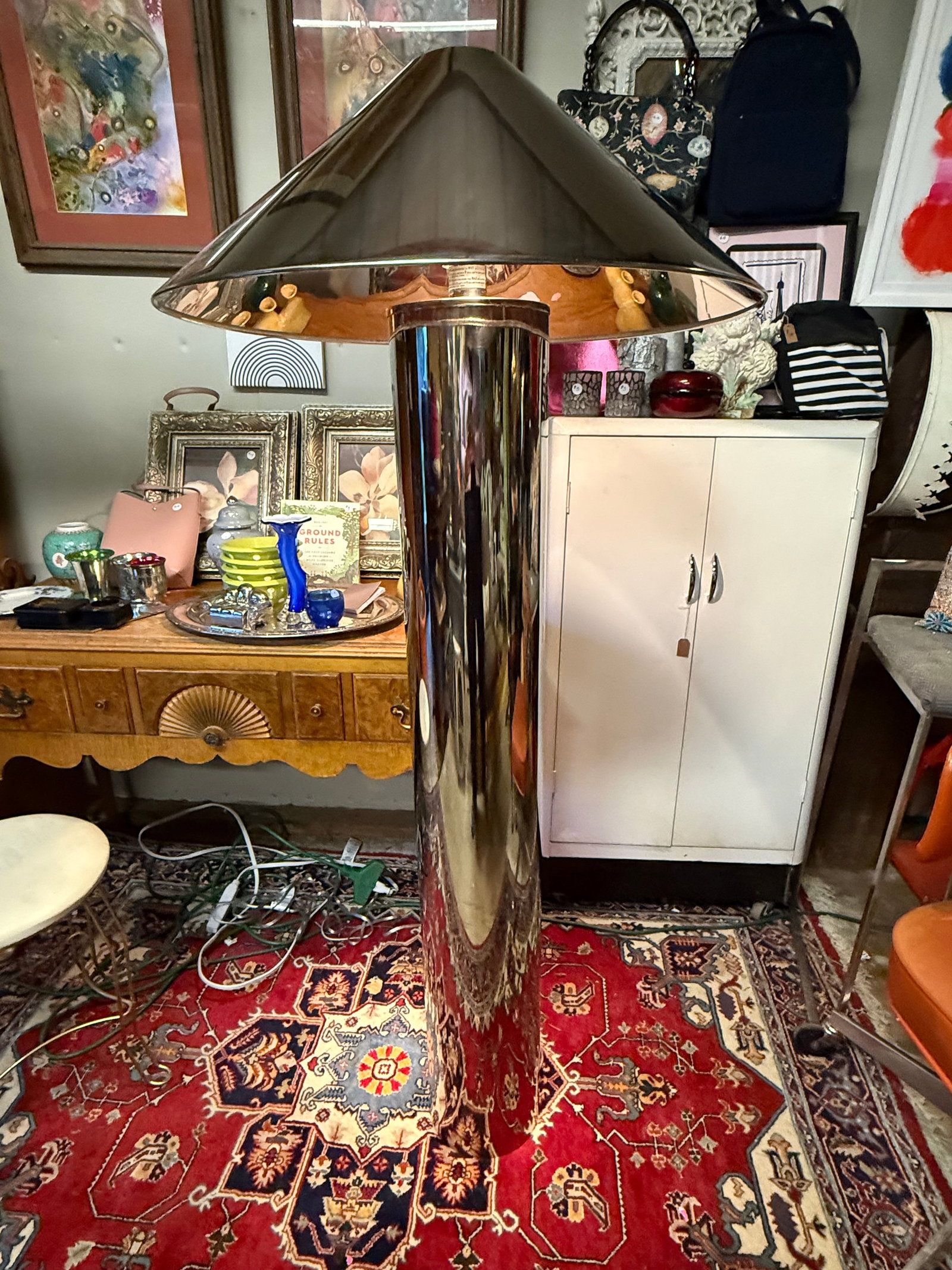 Contemporary CB2 Minimalist Cool Chrome Floor Lamp - 3
