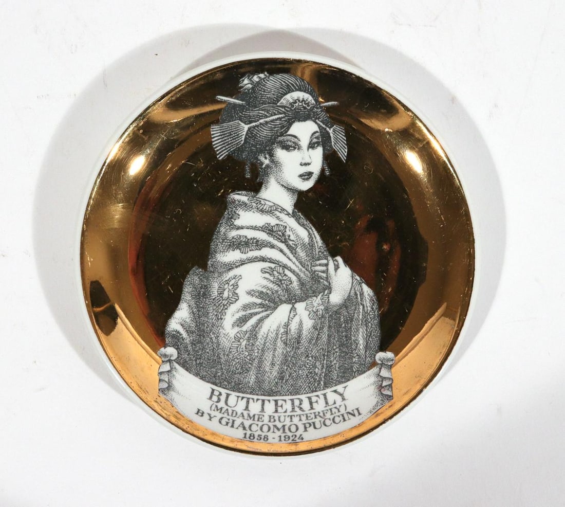 Piero Fornasetti "Melodramma" Ceramic Coasters: A Series of Dramatic Opera Characters - 4
