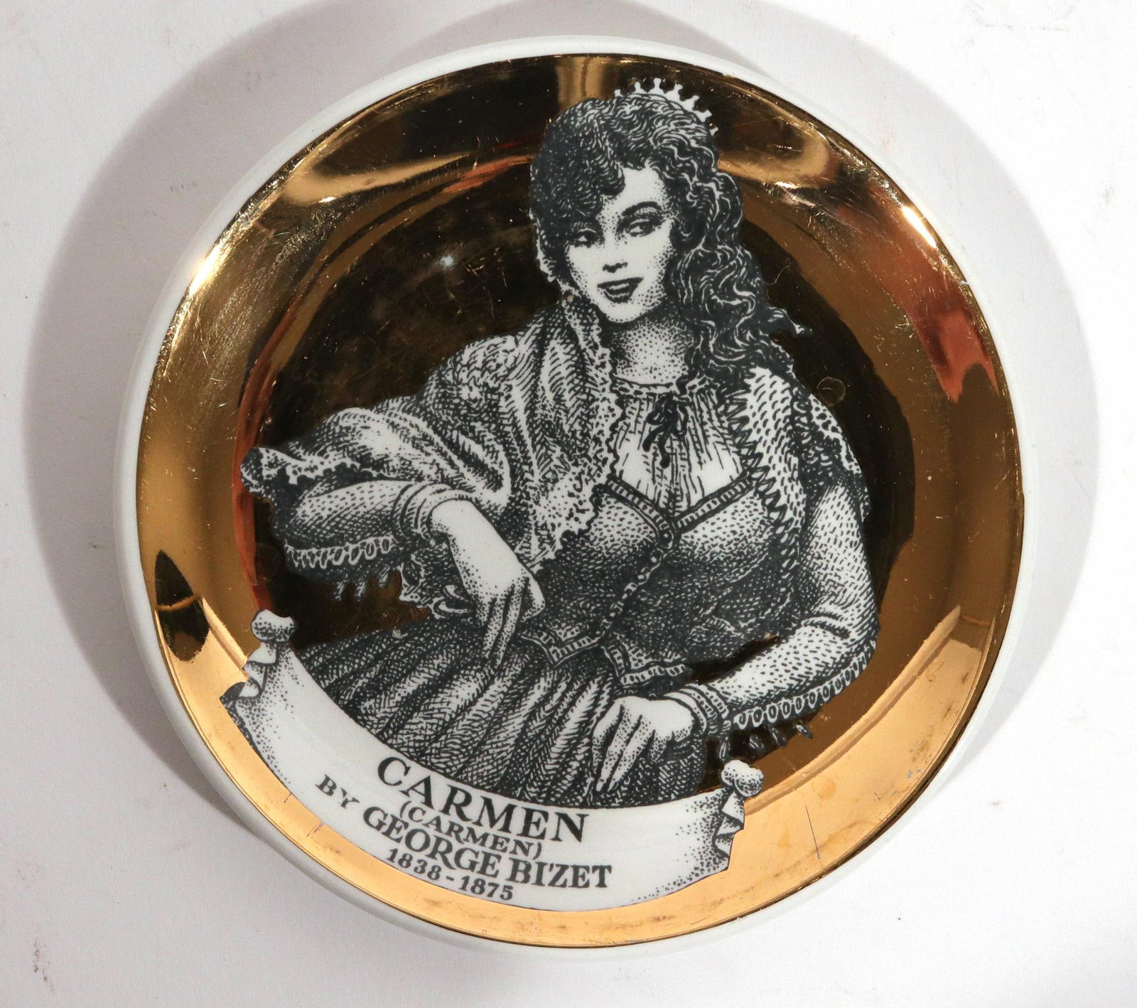 Piero Fornasetti "Melodramma" Ceramic Coasters: A Series of Dramatic Opera Characters - 6