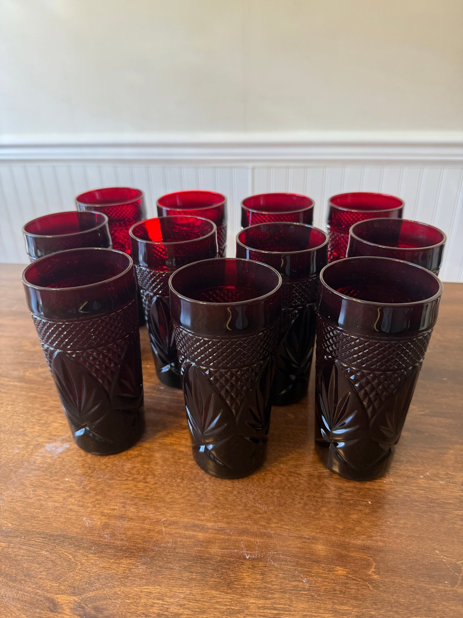 Cristal D'Arques Durand Ruby Red Tumblers - 11pcs - 2