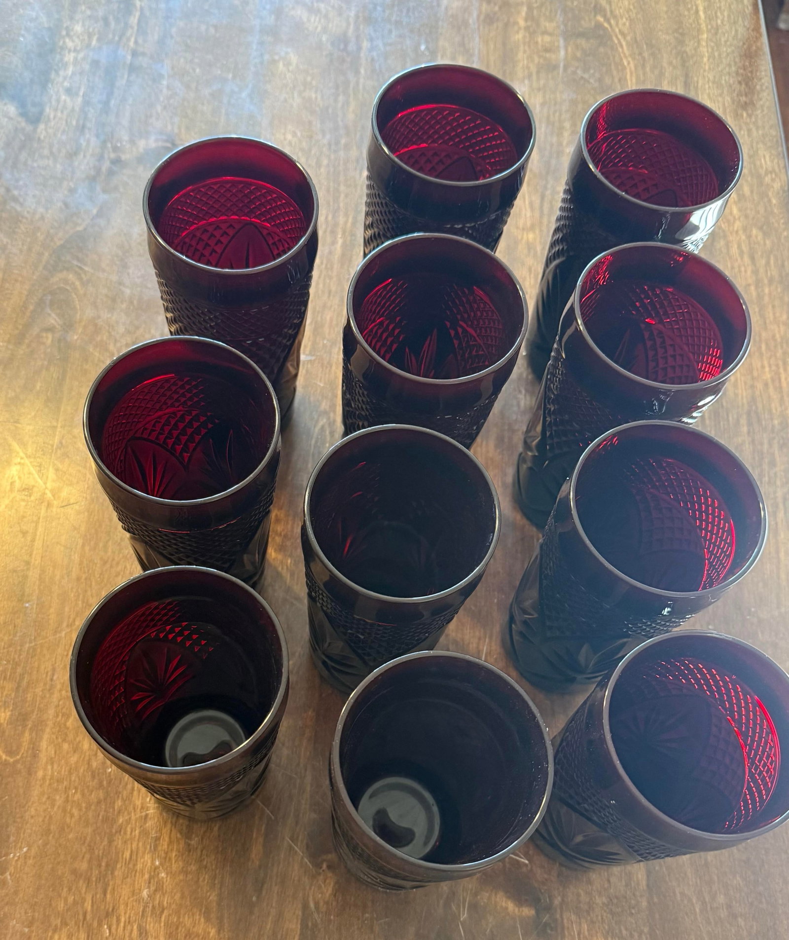 Cristal D'Arques Durand Ruby Red Tumblers - 11pcs - 4