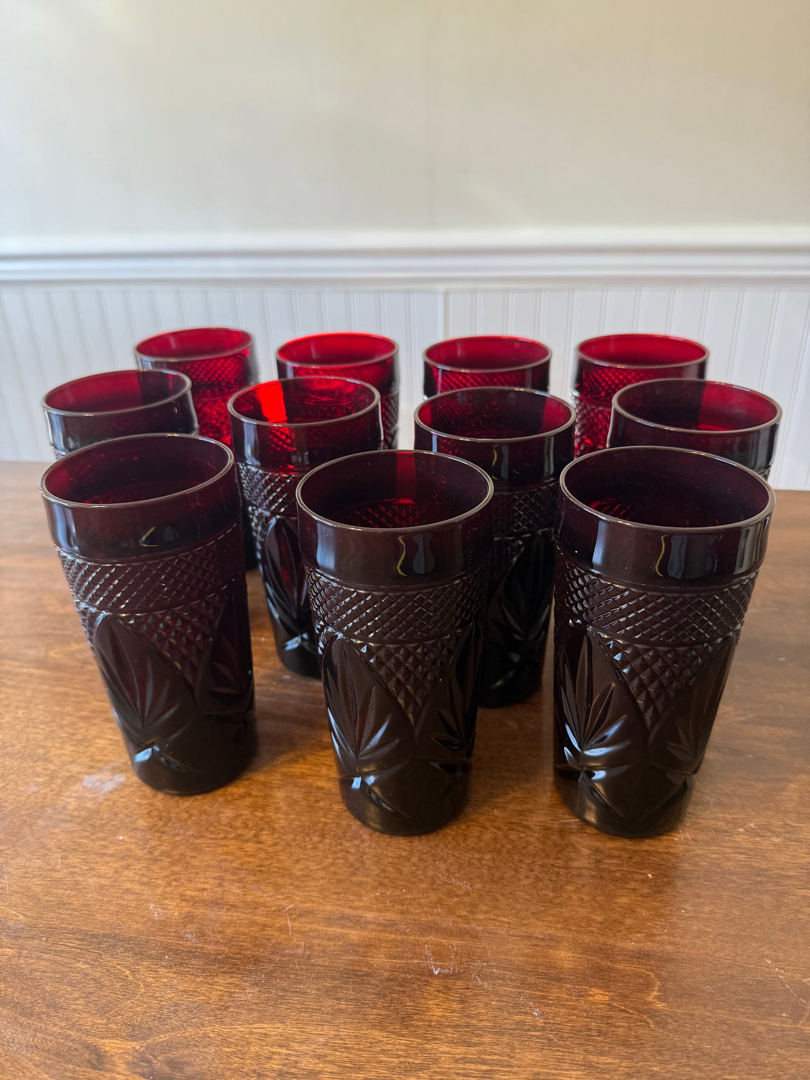Cristal D'Arques Durand Ruby Red Tumblers - 11pcs - 5