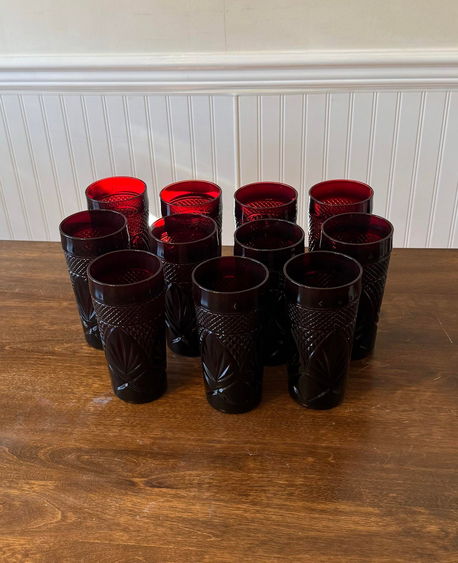 Cristal D'Arques Durand Ruby Red Tumblers - 11pcs - 7