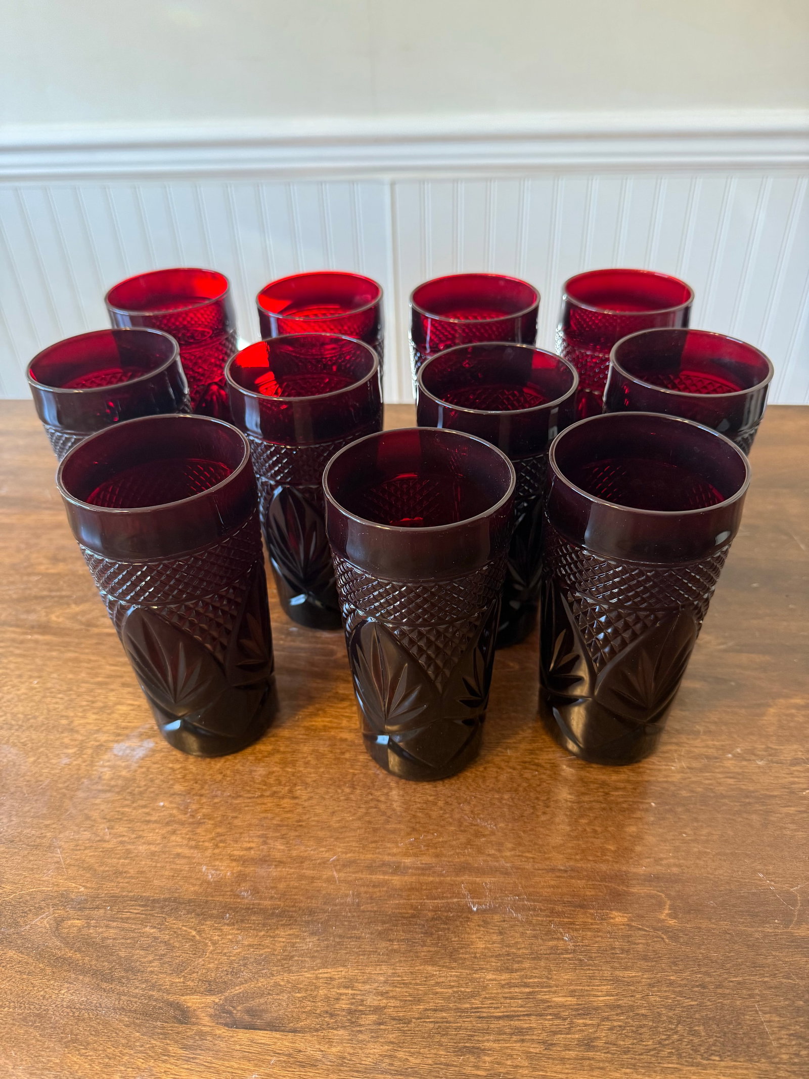 Cristal D'Arques Durand Ruby Red Tumblers - 11pcs - 8