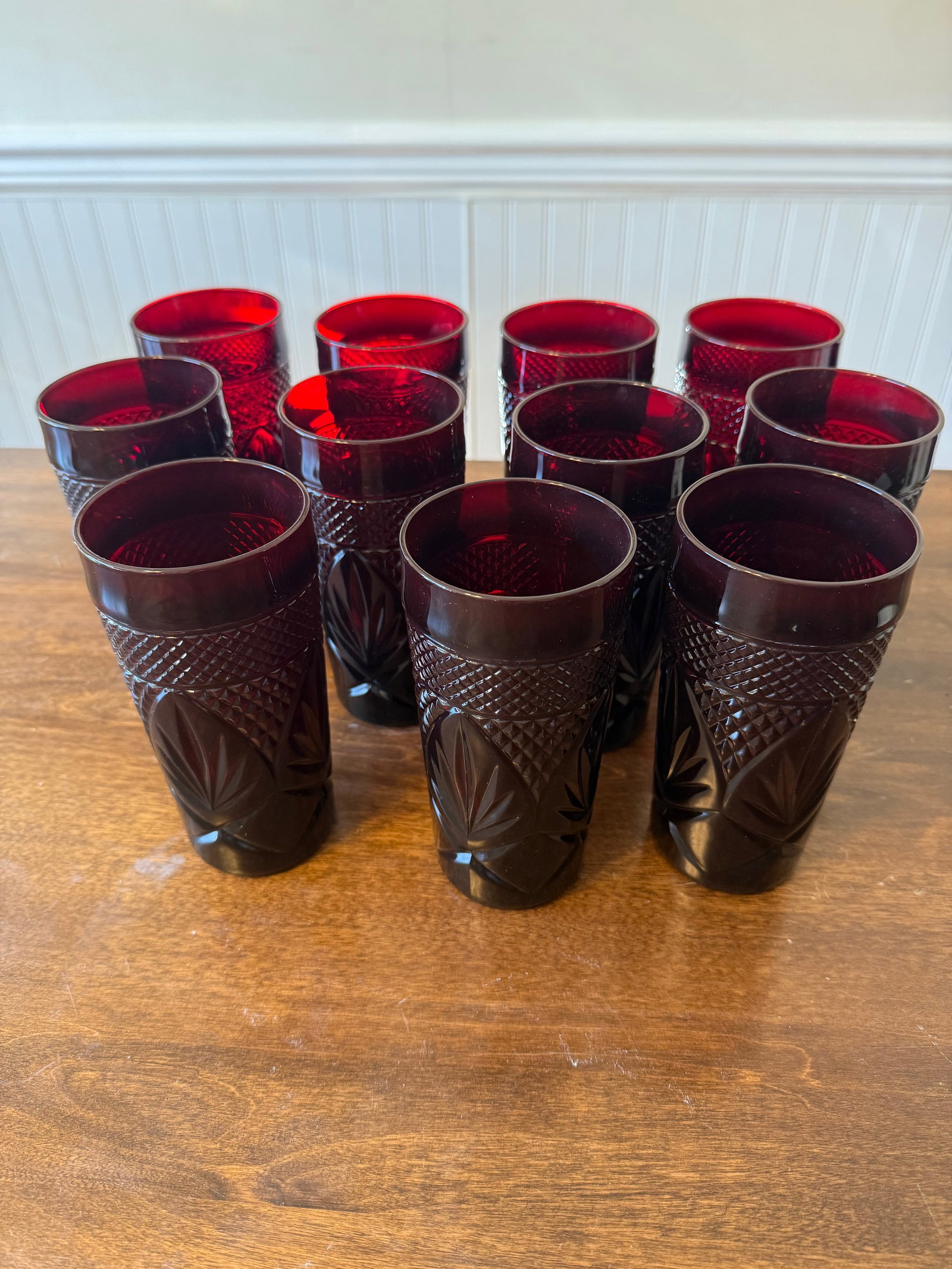 Cristal D'Arques Durand Ruby Red Tumblers - 11pcs - 9