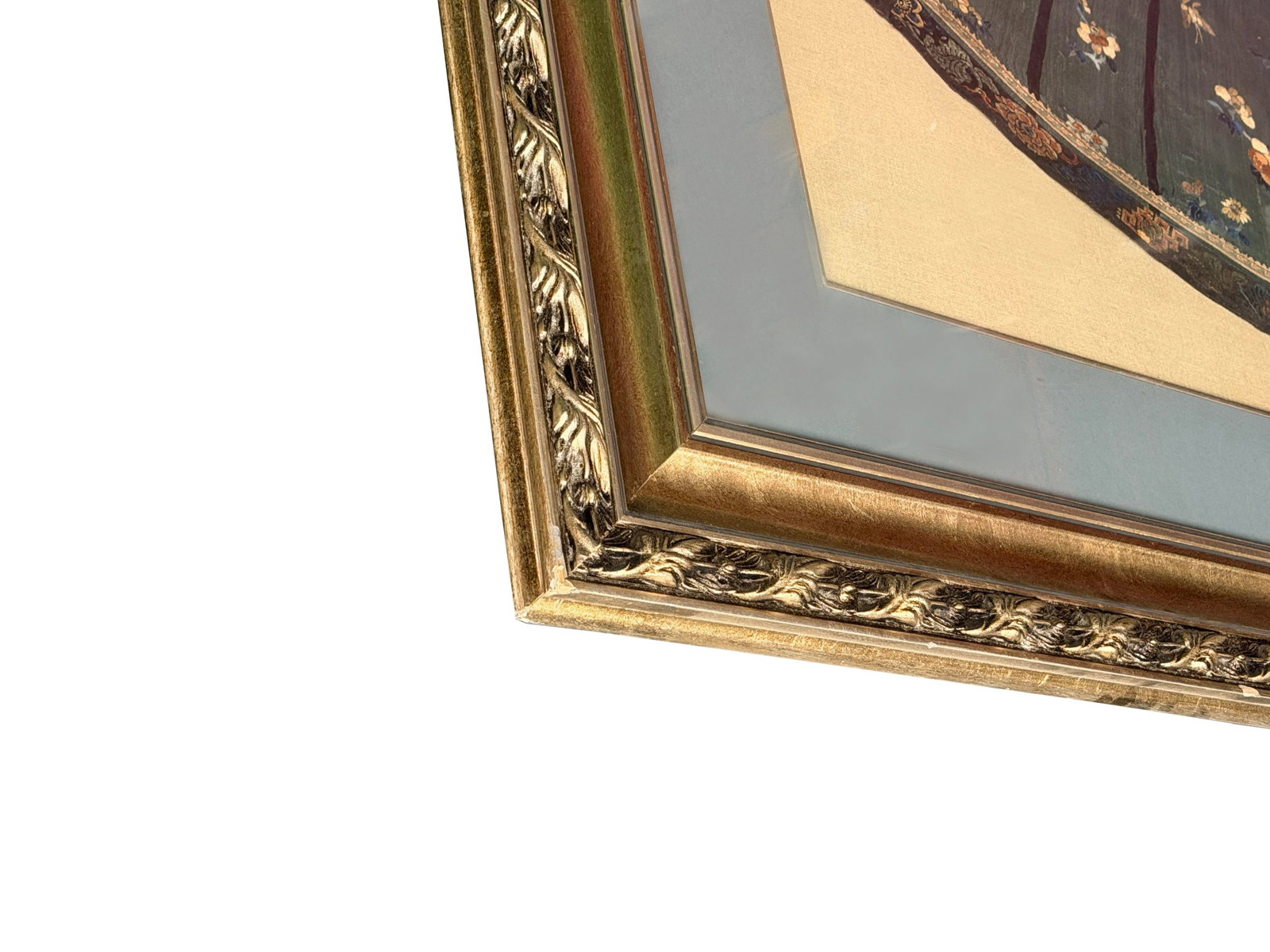 Antiques Chinese Dynasty Skirt Fabric Framed Wall Art Decor - 7