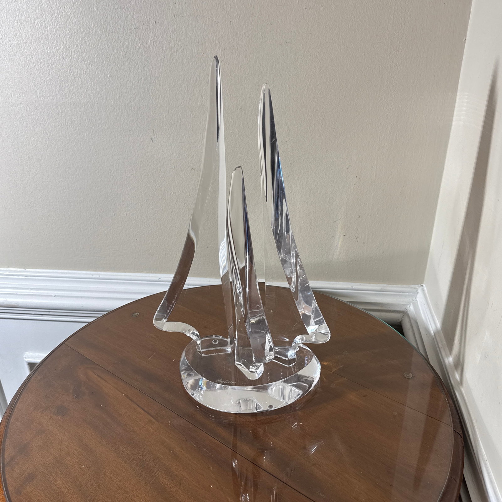 Vintage Abstract Lucite Sculpture Signed - 7