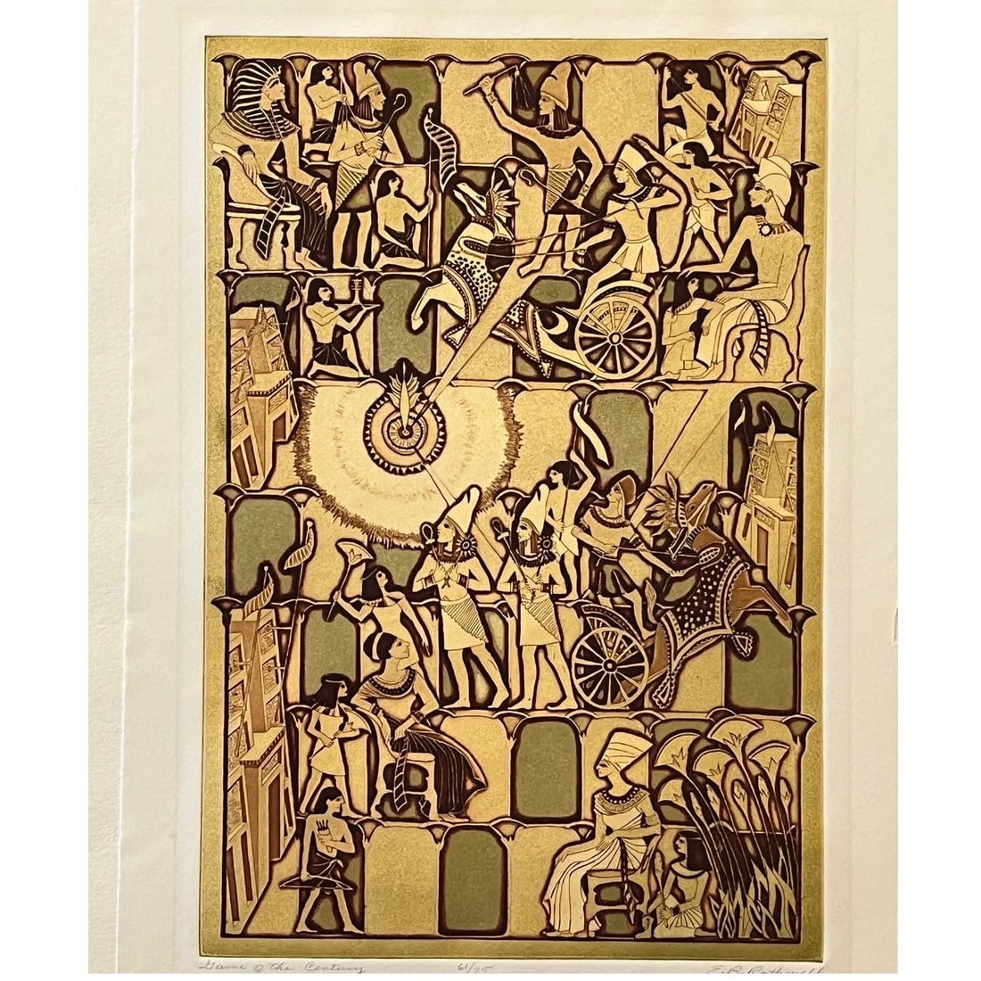Mid 20th Century E.B. Rothwell "Game of the Century" Signed Etching 61/75 Bobby Fischer Chess - 8