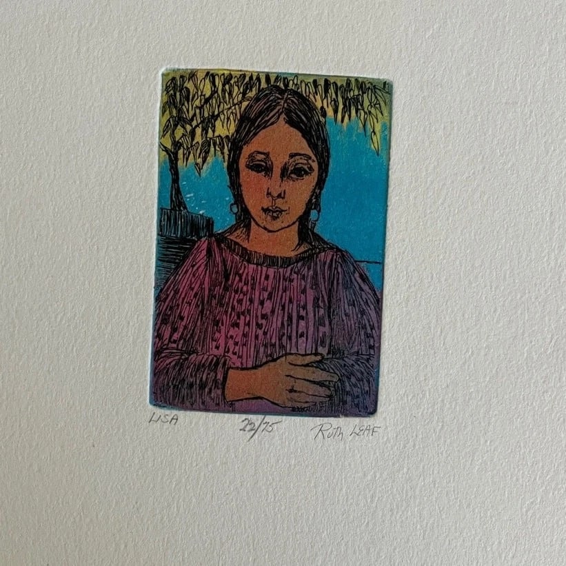 Mid 20th Century Ruth Leaf Signed Etching Collection: Aware, Lisa, & Nita - Set of 3 - 2