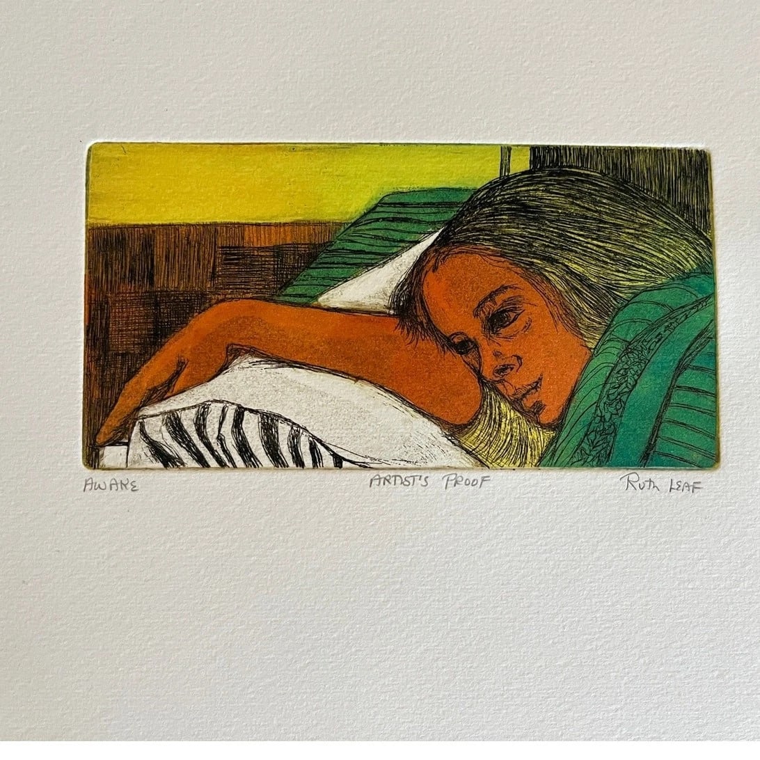 Mid 20th Century Ruth Leaf Signed Etching Collection: Aware, Lisa, & Nita - Set of 3 - 3