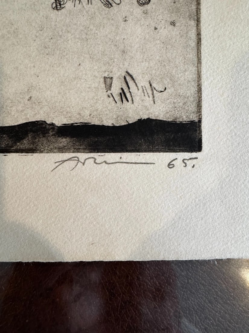 Large 21x15 Signed 1965 Abstract Etching "Reizendleadt I" Ltd Ed 19/150 MCM - 4