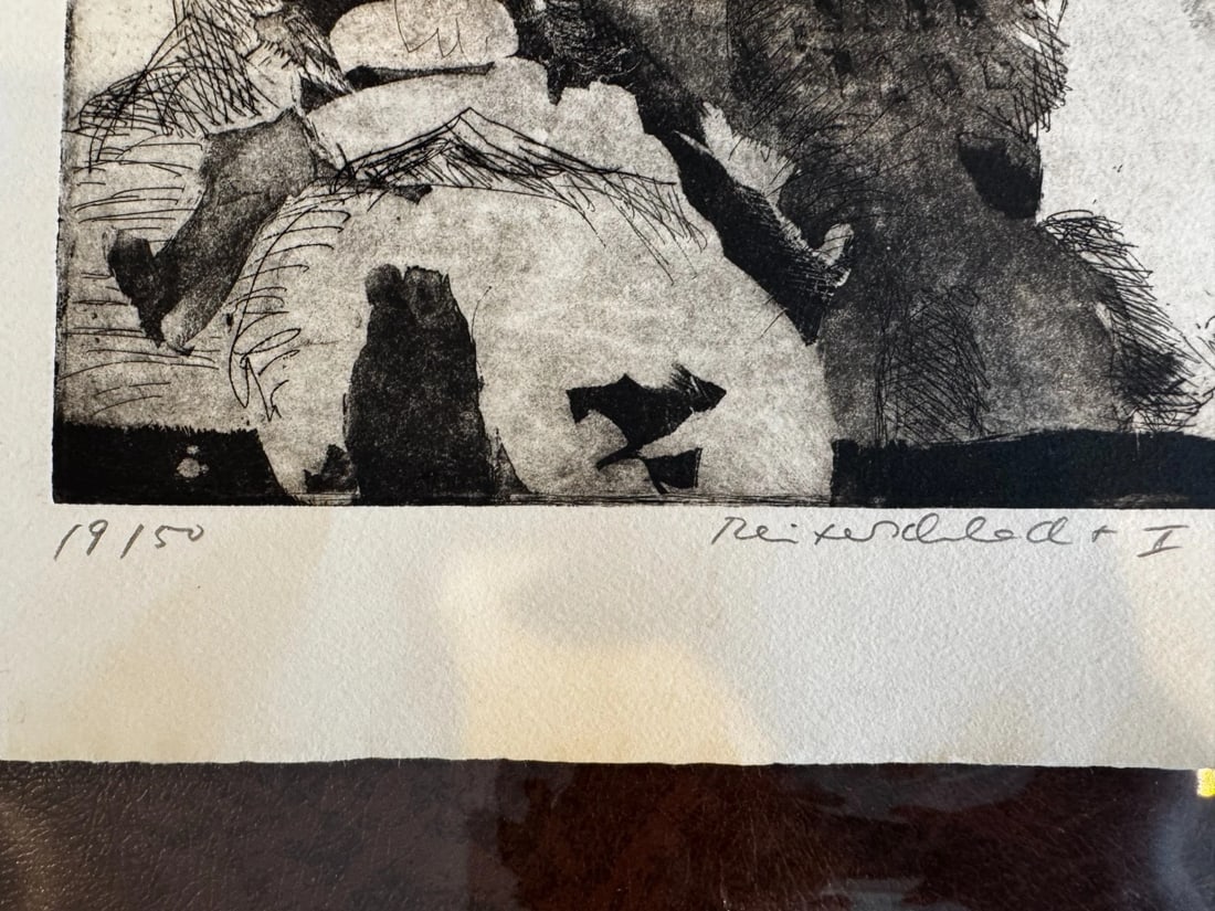 Large 21x15 Signed 1965 Abstract Etching "Reizendleadt I" Ltd Ed 19/150 MCM - 5