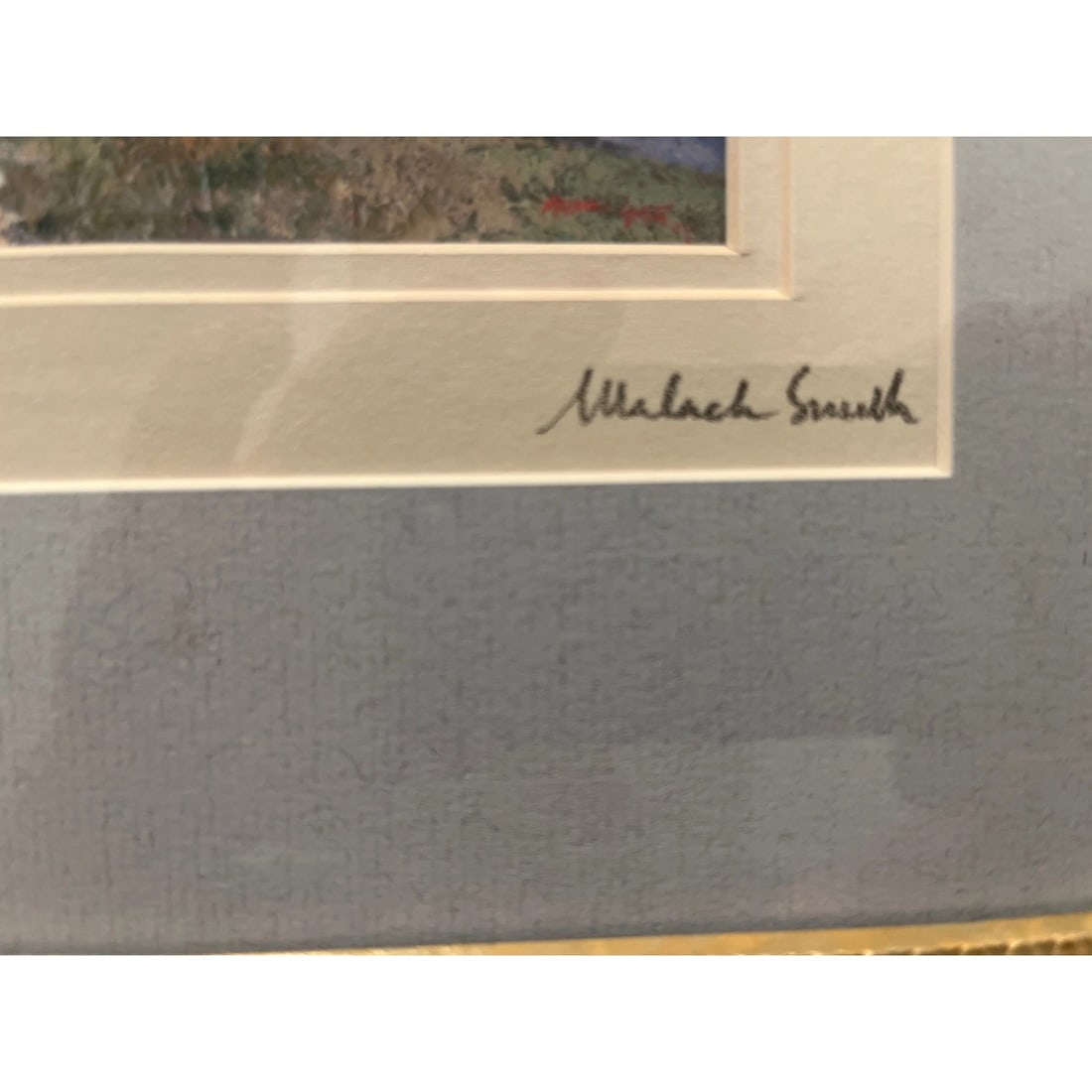 Late 20th Century Michael Smith Mt Diablo Original Painting Signed Red Monogram Witherspoon Art CA - 2