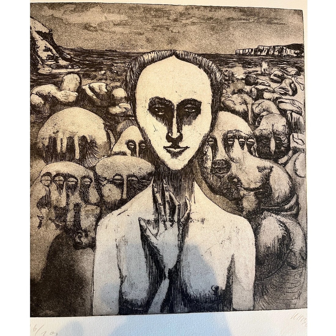 Igor Novikov Surrealist Etching - Signed & Numbered 46/200 - Dated 1980 - 2