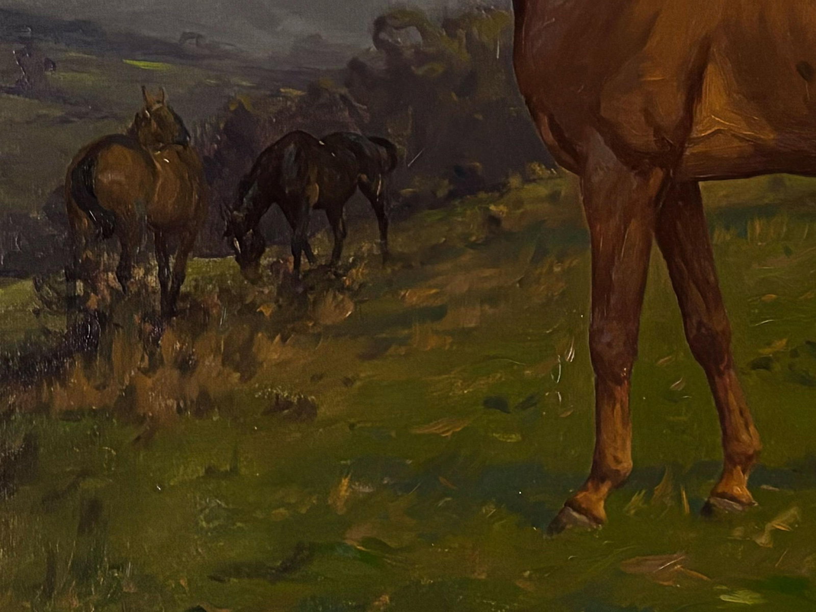 1920s "Portrait of "˜Patrick' a Chestnut Hunter" Antique Horse Painting Oil on Canvas by George - 7