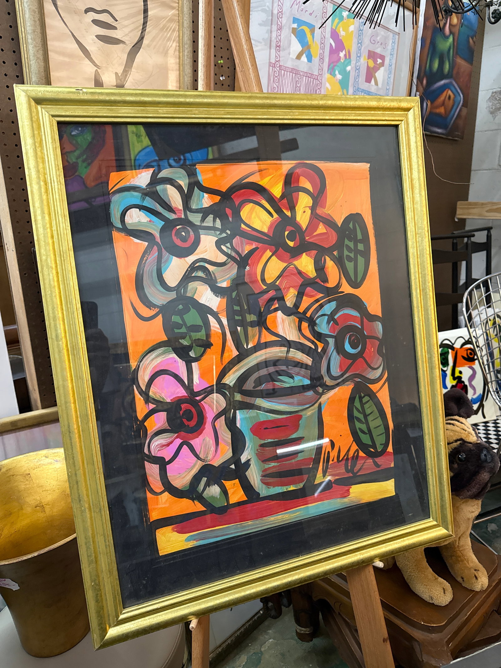 1970s Peter Keil Flowers Abstract Still Life Painting - 2