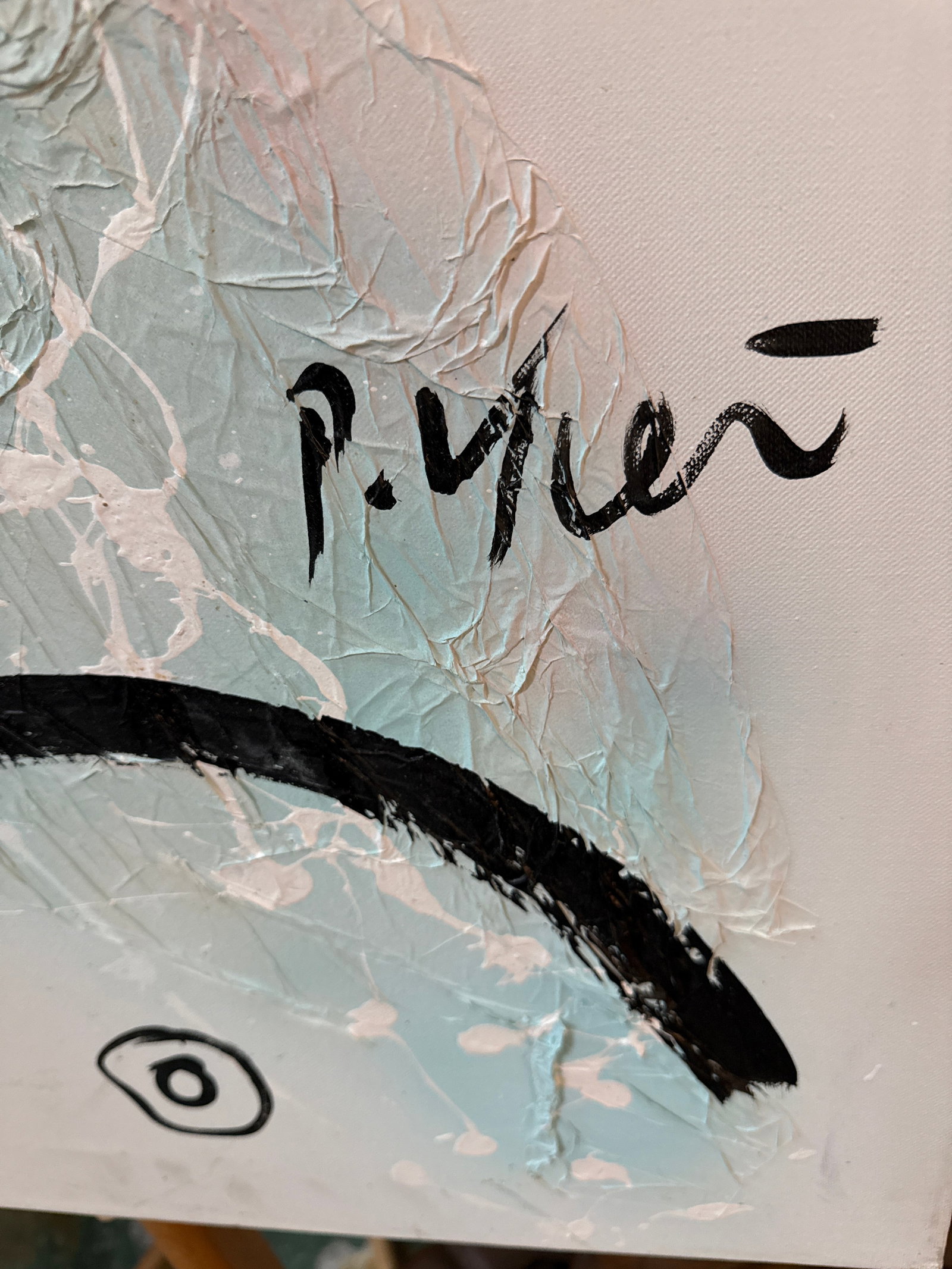 Peter Keil Unique Abstract Sea Shell Lady Canvas - 5