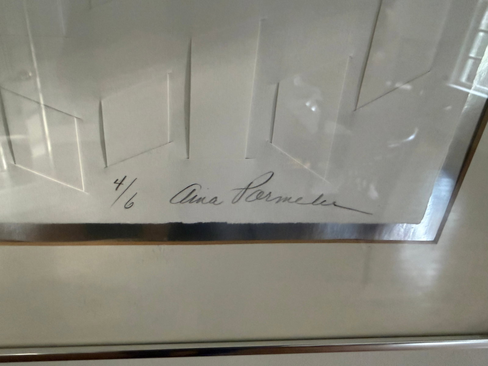 1970s Aina Parmelee "Papers: Printed and Plaited" Signed Sculptural Cast Paper Relief, Edition 4/6 - 2