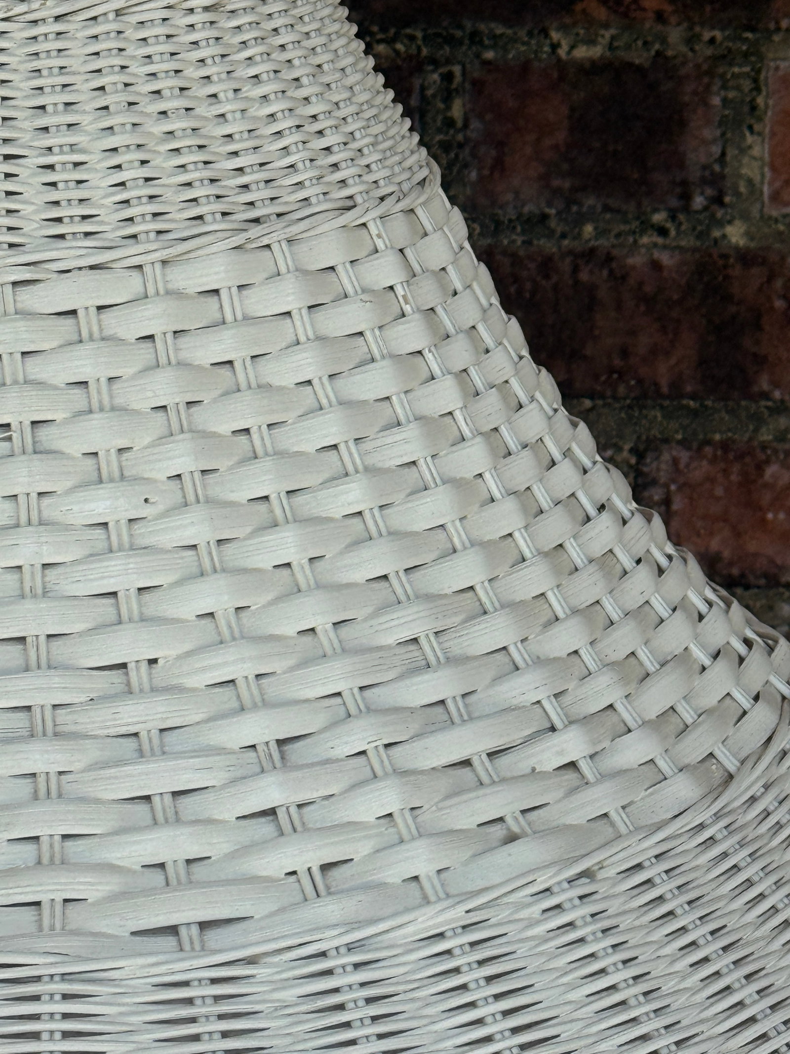 Vintage Palm Beach Regency White Faux Wicker Pineapple Table Lamp -Styled After Dorothy Draper /Mari - 8