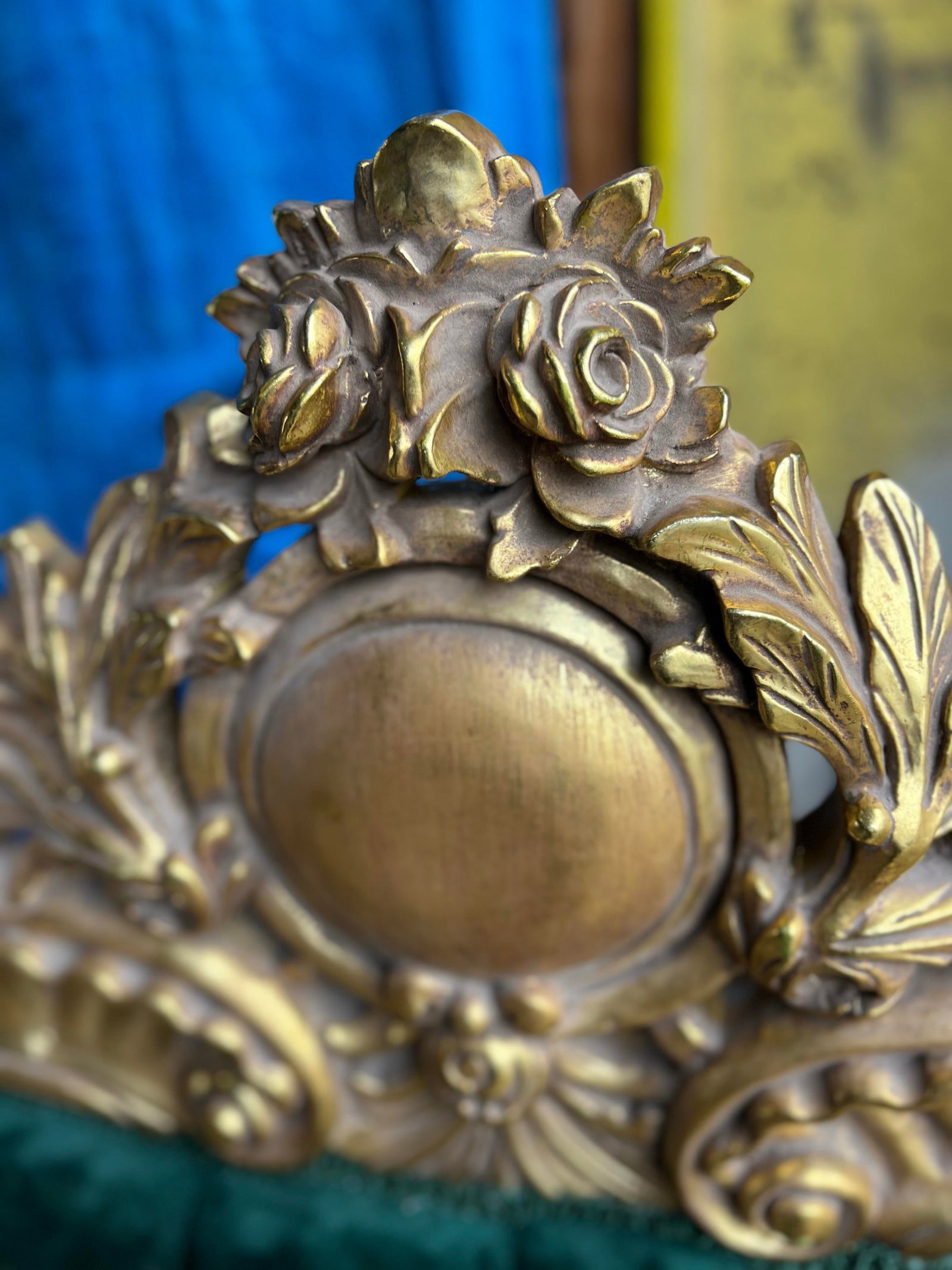 Throne Sofa Settee Love Seat in Gold Leaf - 7