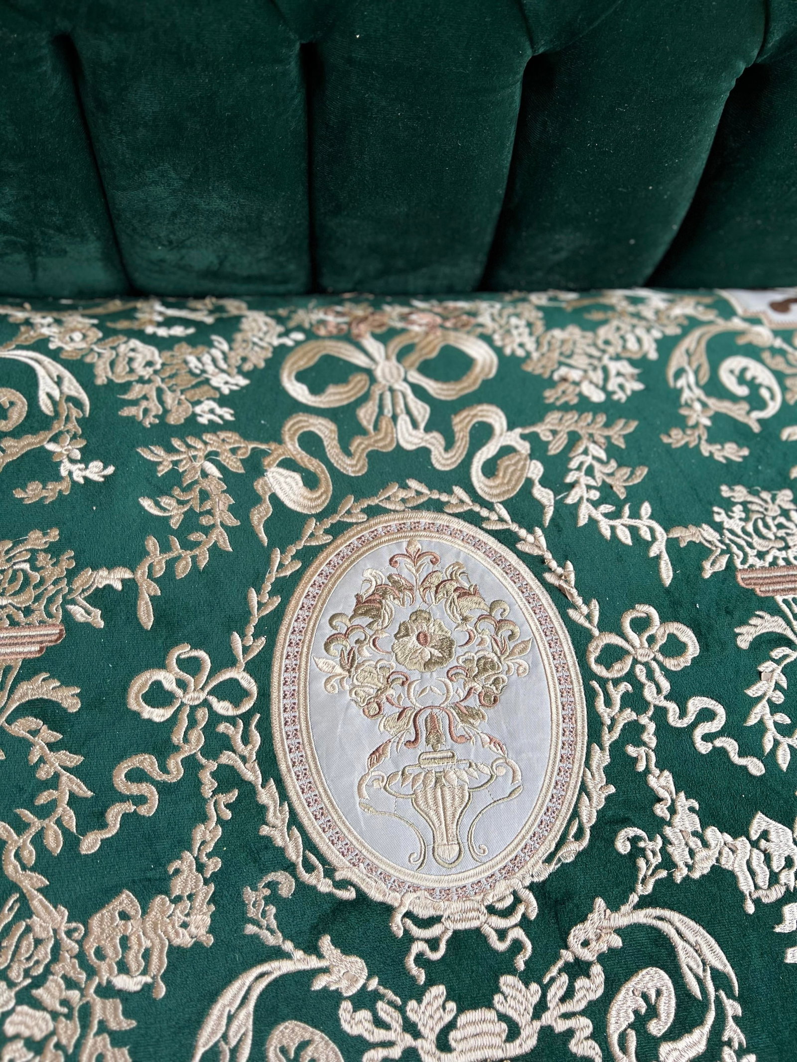 Throne Sofa Settee Love Seat in Gold Leaf - 9