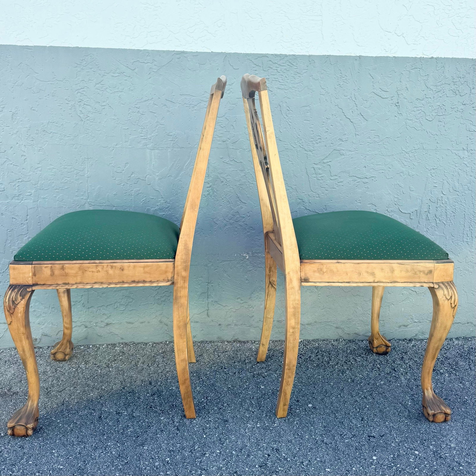 Vintage Chippendale Style Ball in Claw Dining Chairs - Set of 4 - 5