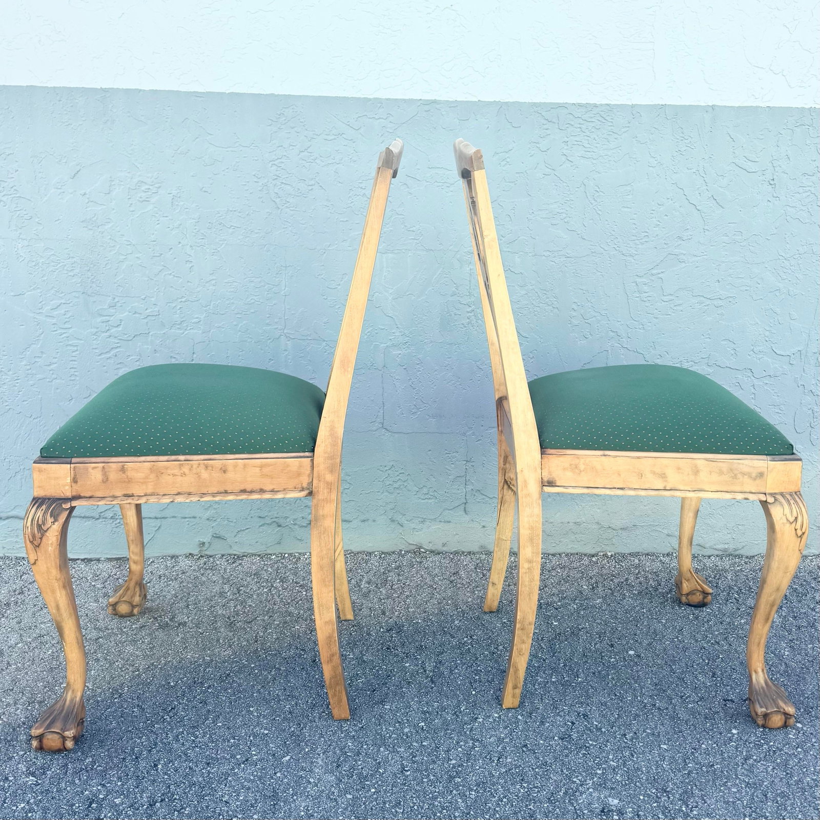 Vintage Chippendale Style Ball in Claw Dining Chairs - Set of 4 - 6