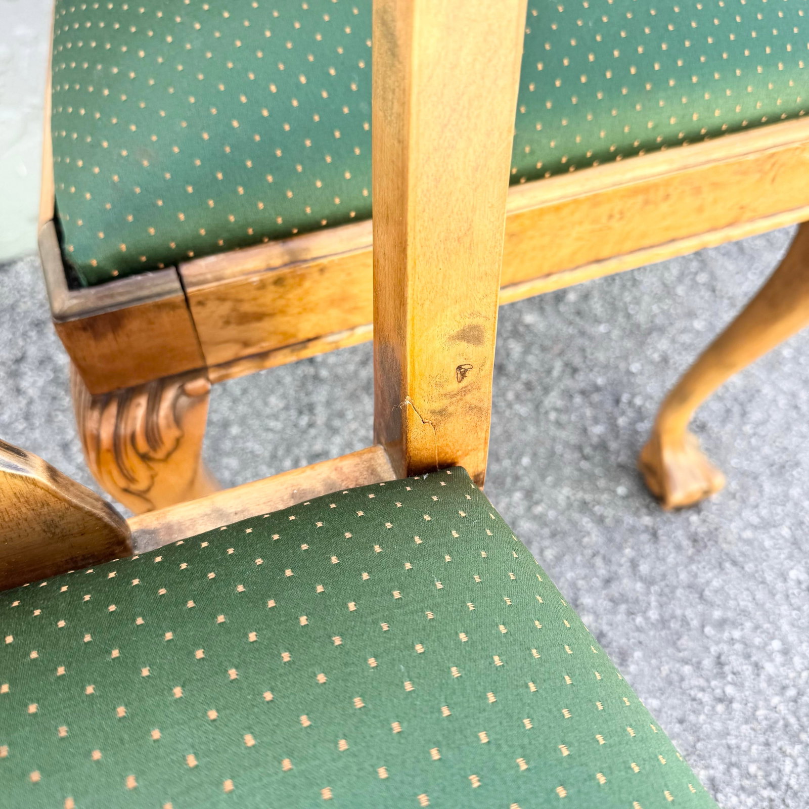 Vintage Chippendale Style Ball in Claw Dining Chairs - Set of 4 - 9