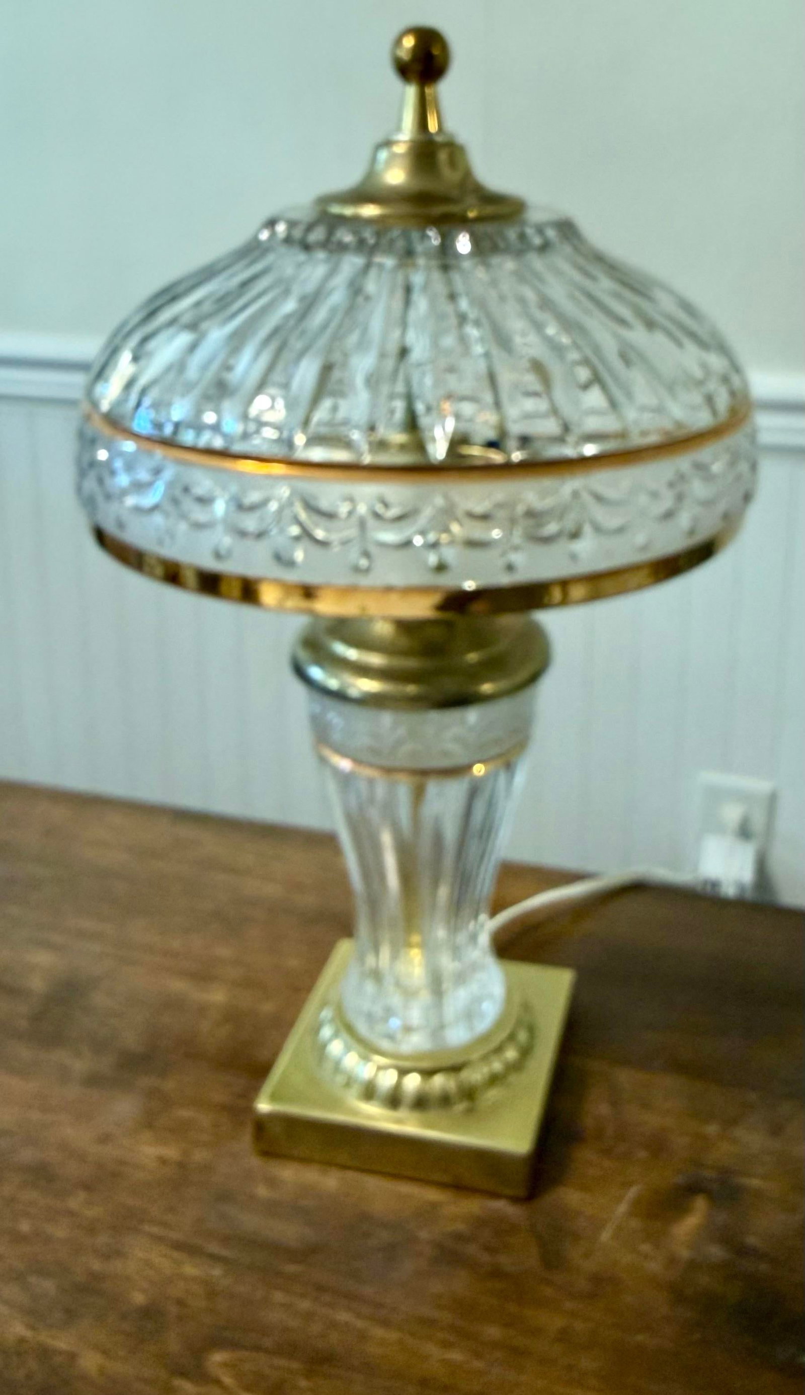 Crystal Hollywood Regency Boudoir Lamp - 2