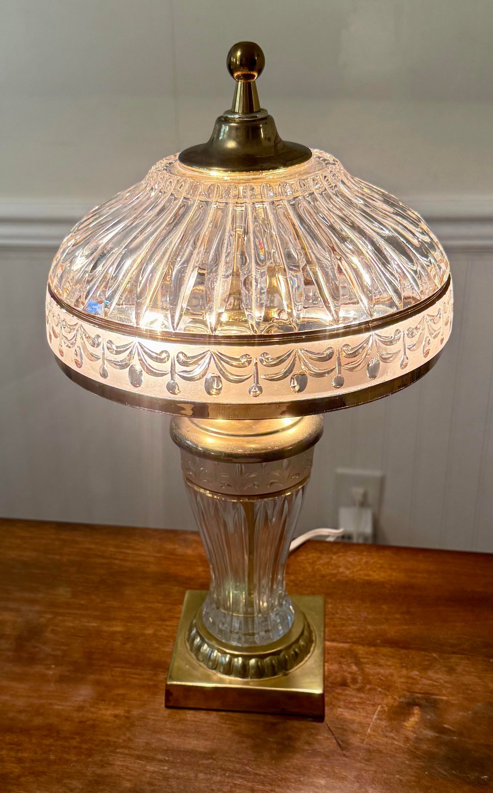 Crystal Hollywood Regency Boudoir Lamp - 4
