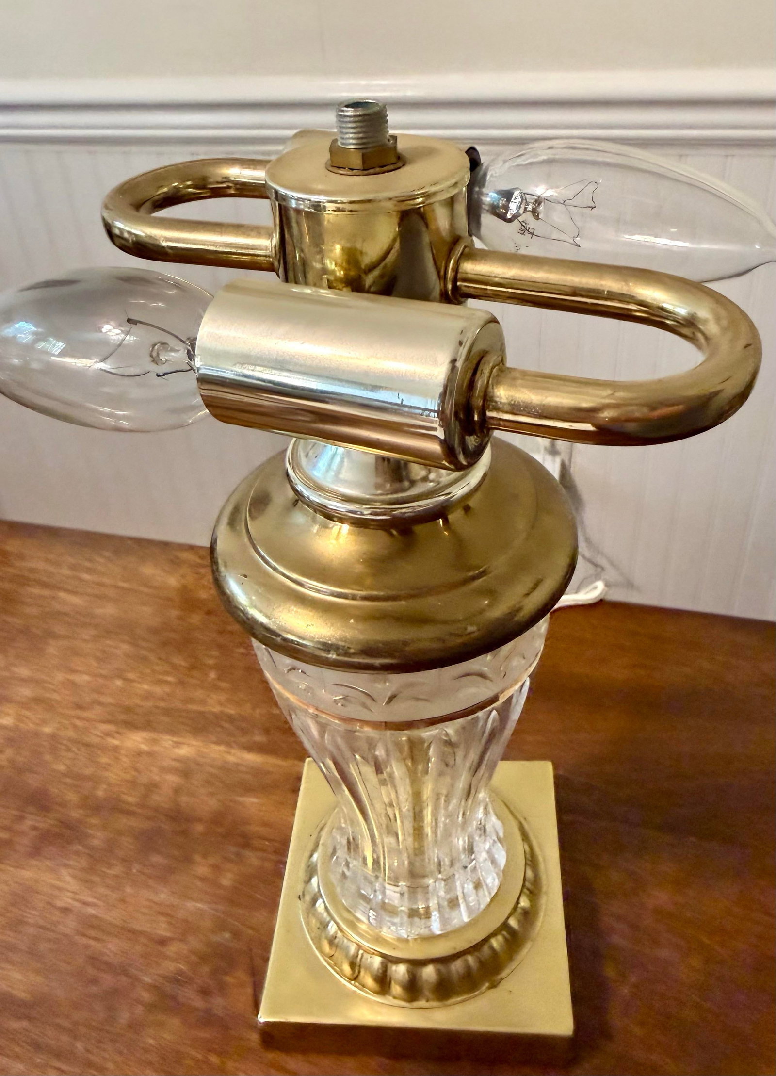 Crystal Hollywood Regency Boudoir Lamp - 5