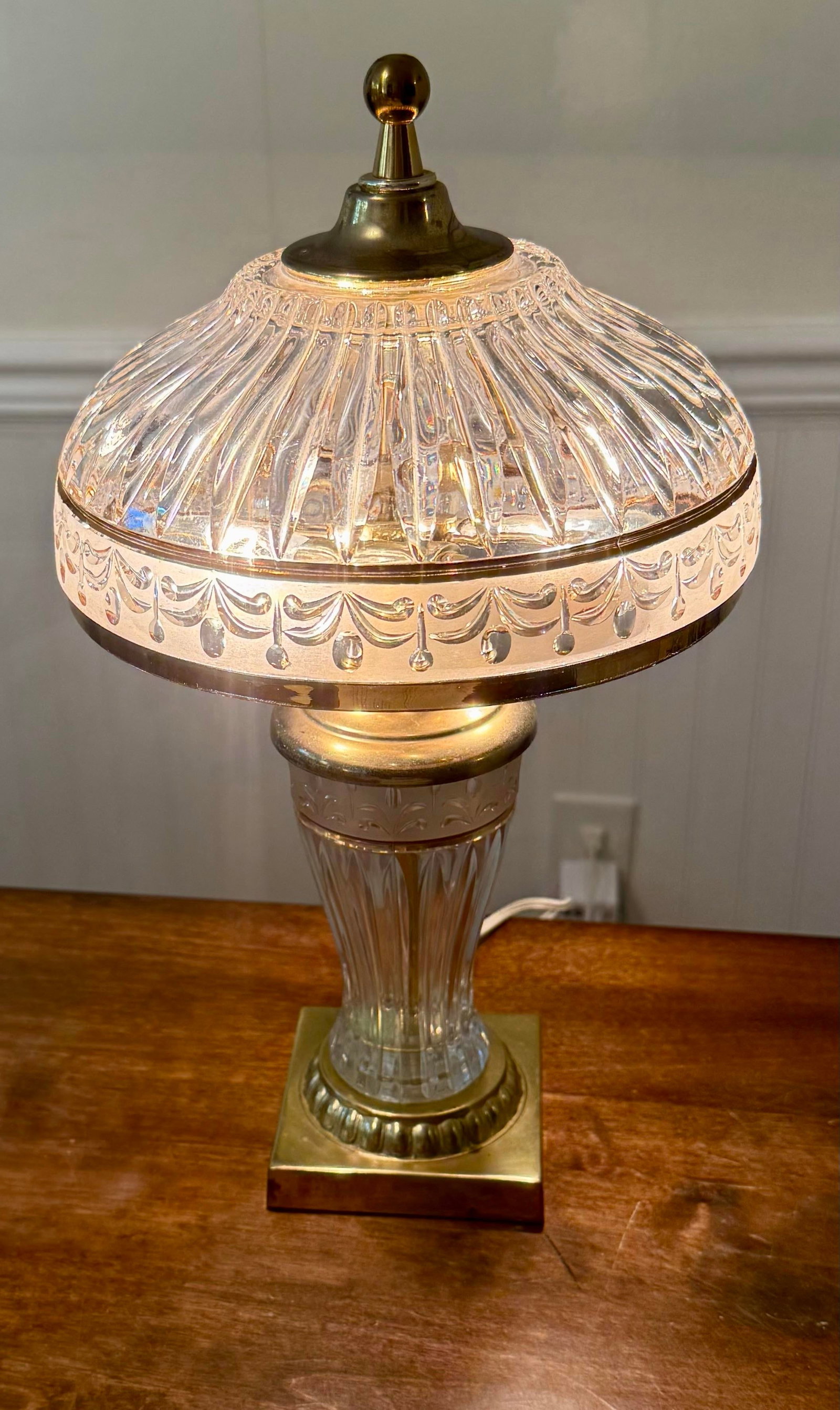 Crystal Hollywood Regency Boudoir Lamp - 8