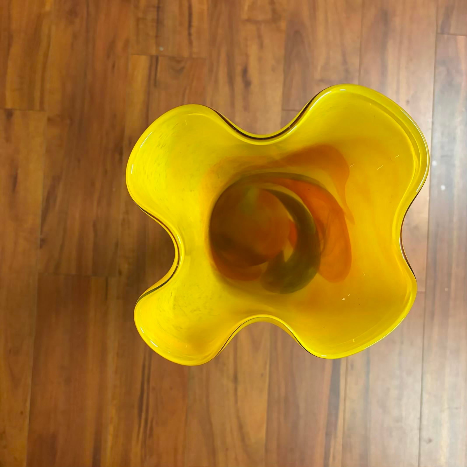 Studio Art Blown Glass Floor Vase - Signed 2003 - 5
