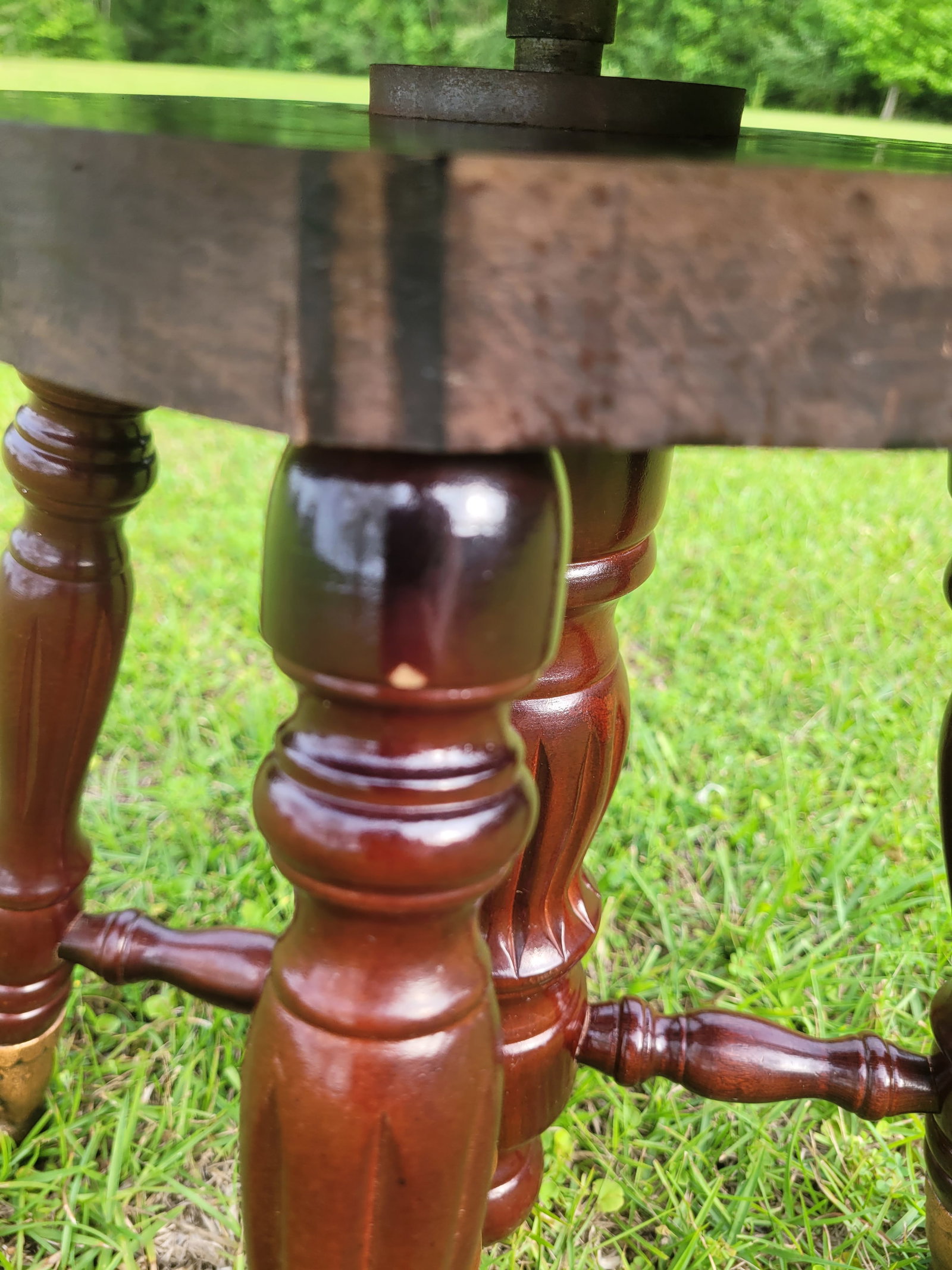 Late 19th Century Victorian Swivel Piano Stool With Glass Ball and Claw Feet - 6