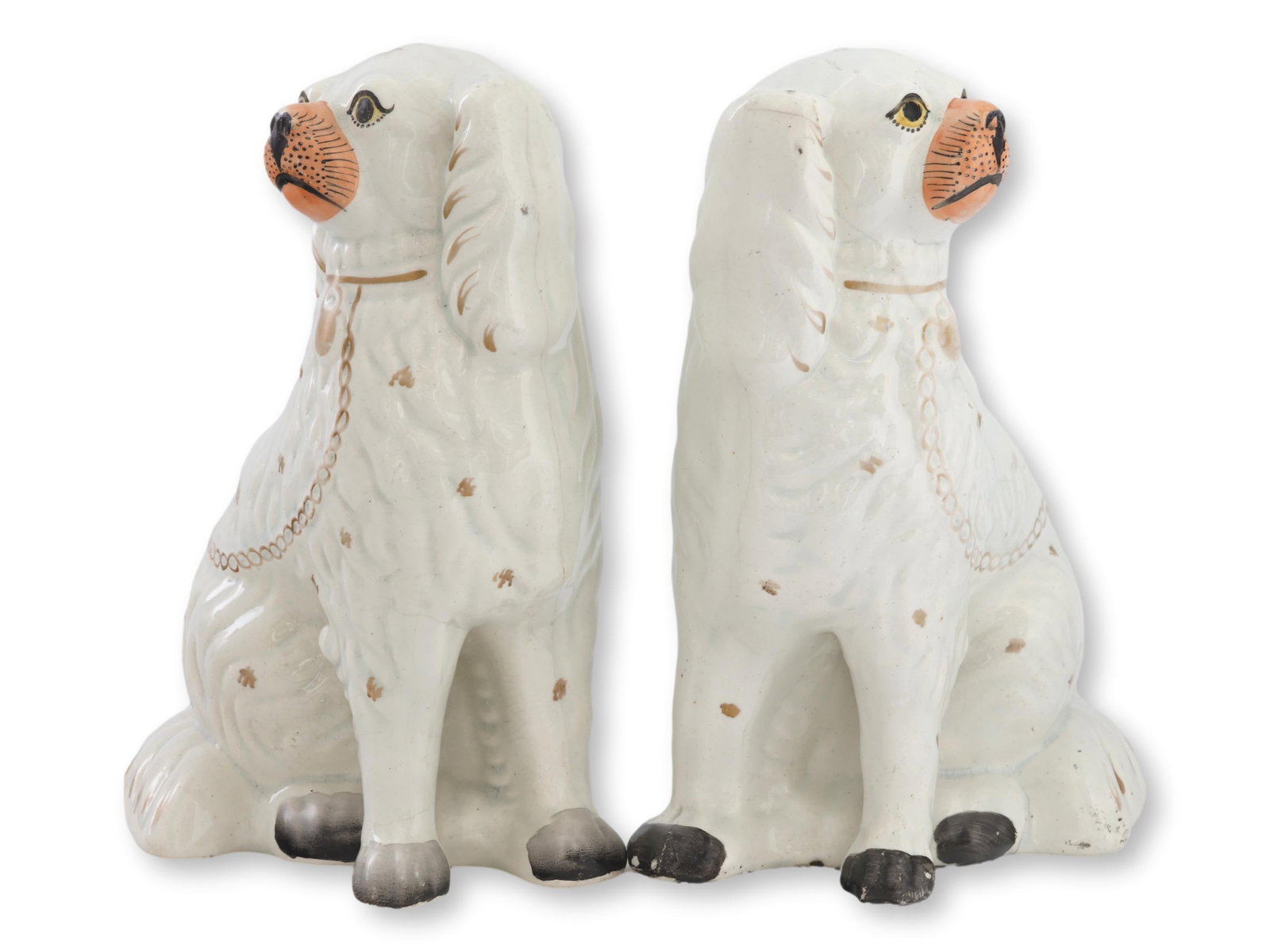 19th Century Staffordshire King Charles Dogs / Spaniels - 2
