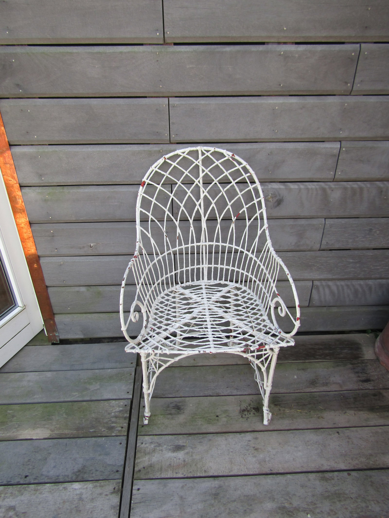 Rare English Gothic Regency Wirework and Wrought Iron Garden Bench 1820s - 2