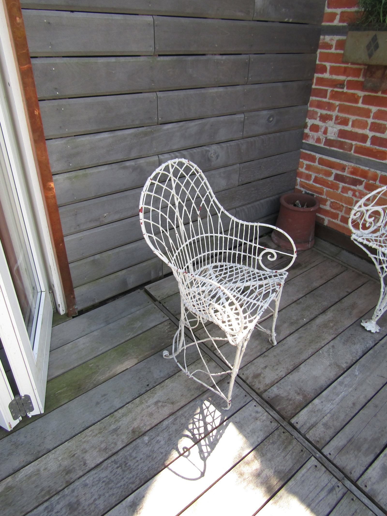 Rare English Gothic Regency Wirework and Wrought Iron Garden Bench 1820s - 3