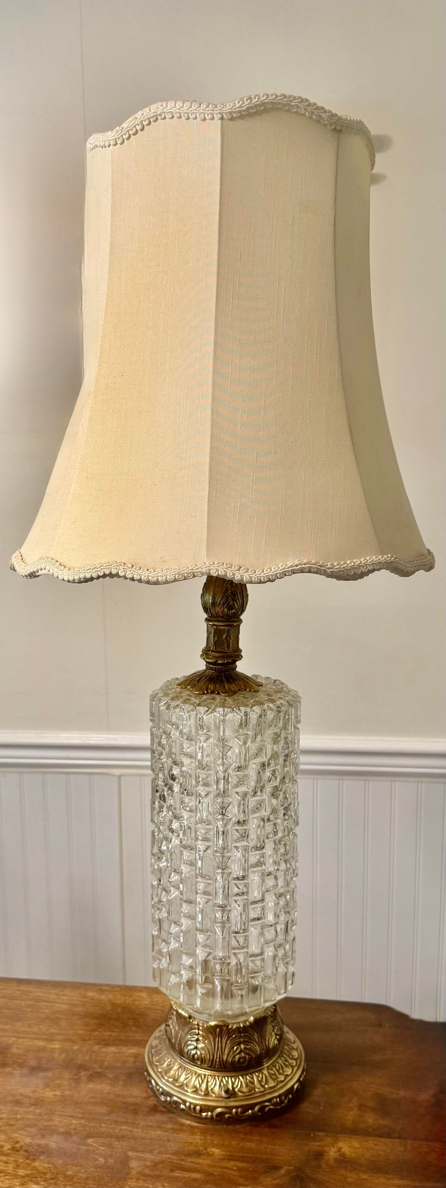 Murano Glass Lamp With Brass Base - 7